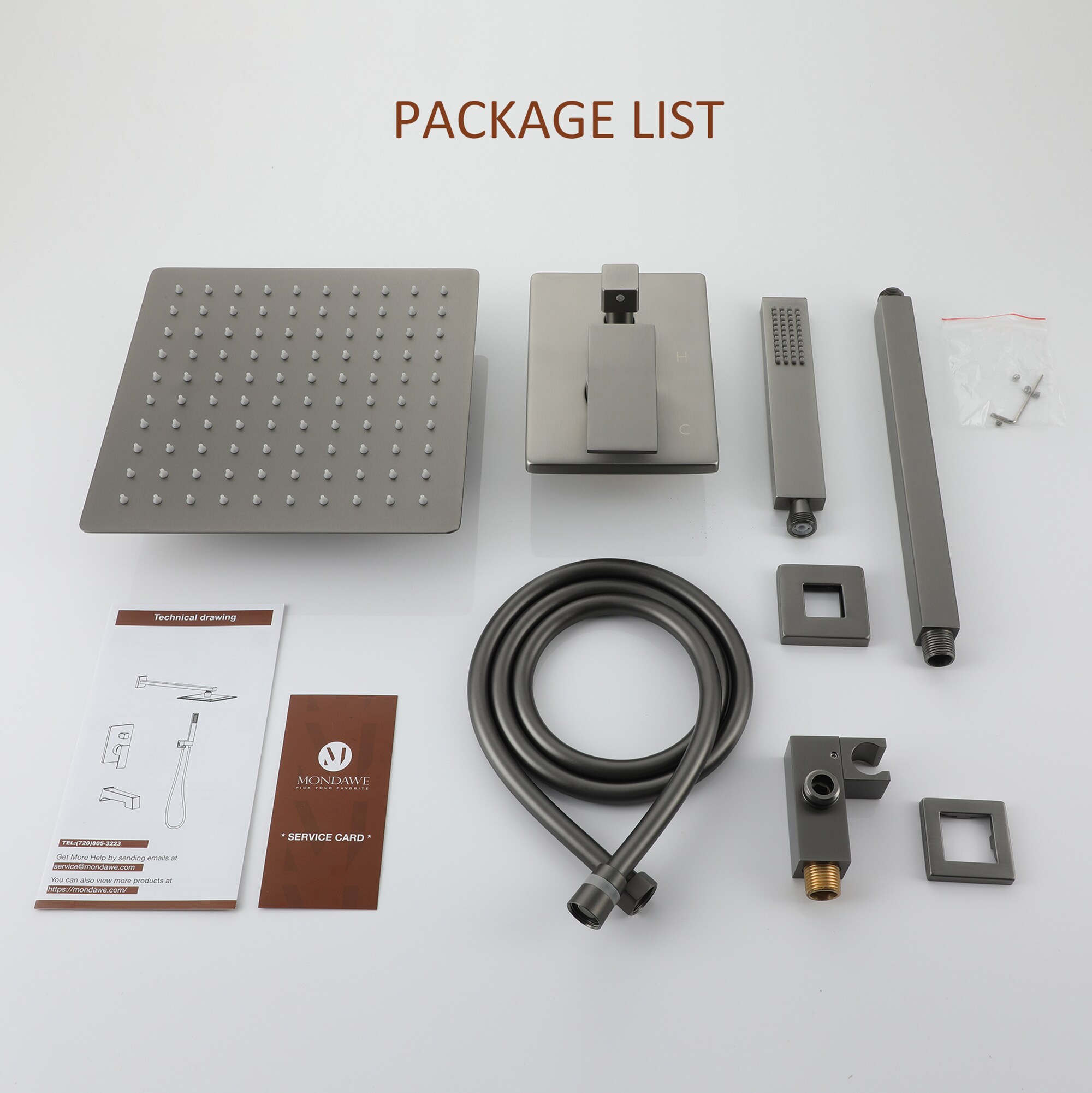 Clihome CL-001B-SL Showerhead-Bar-Panels - View #7