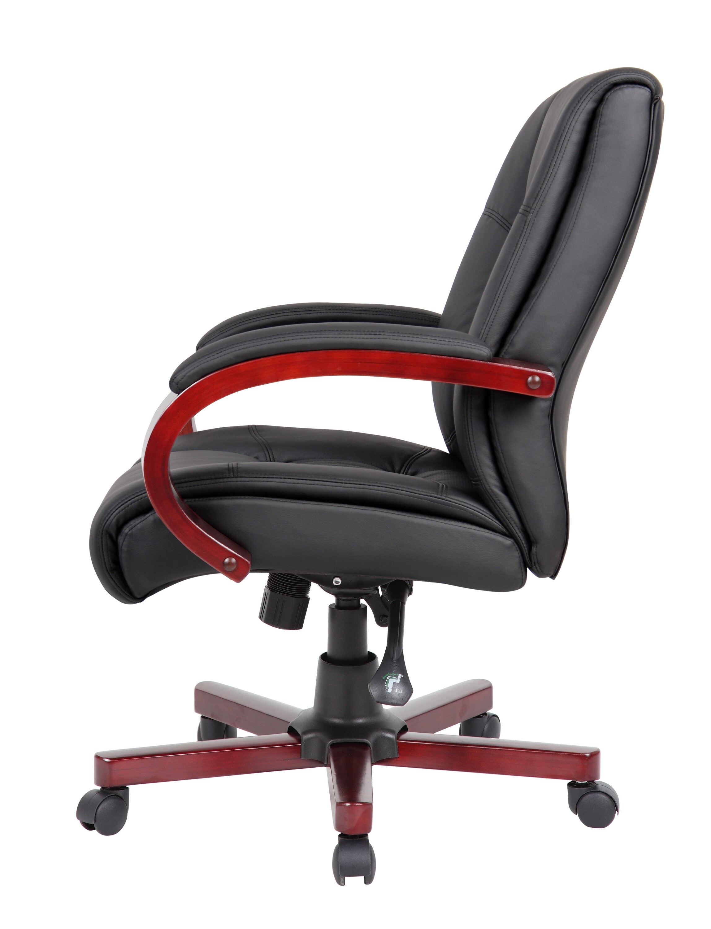 Boss Office Products Black Contemporary Ergonomic Adjustable Height ...