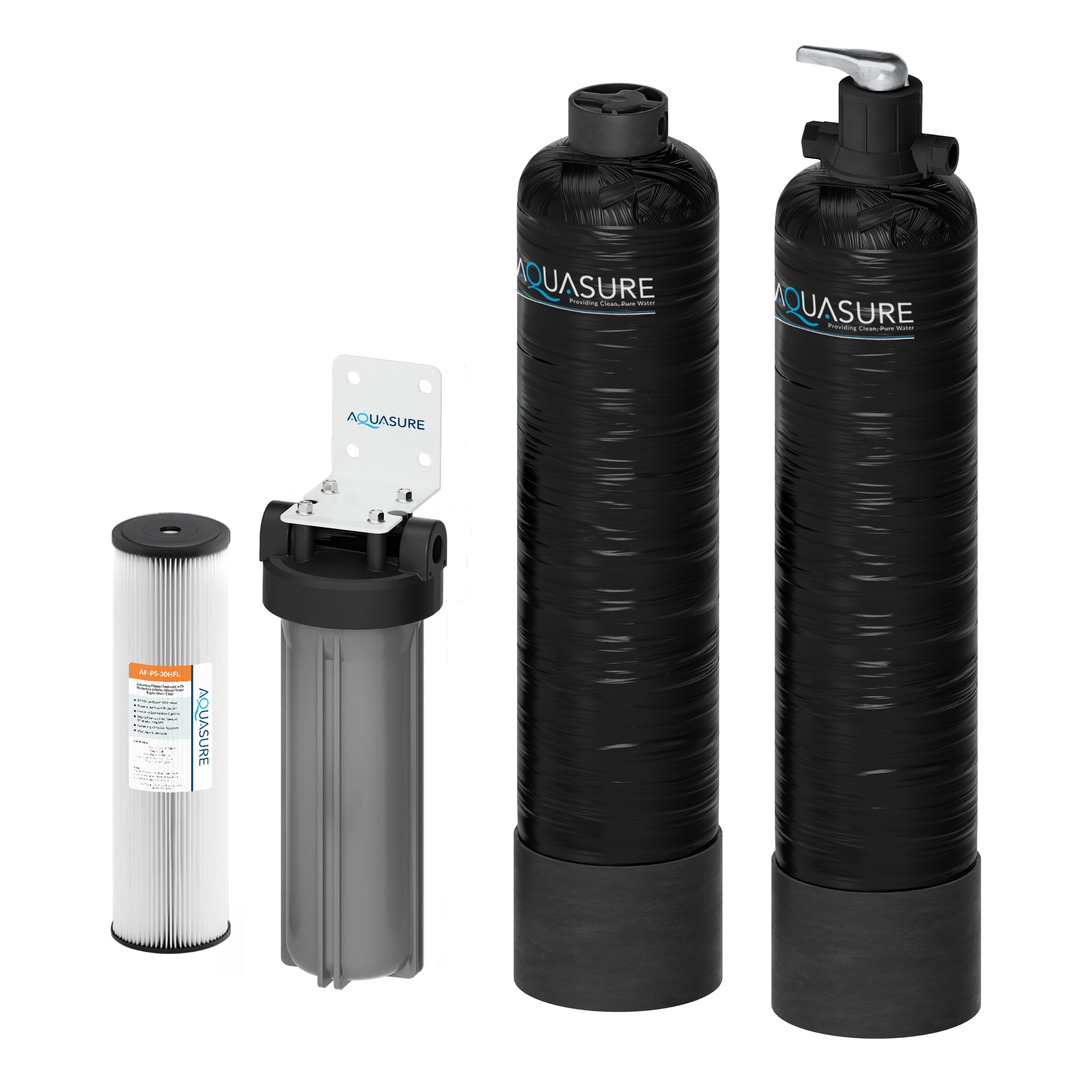 AQUASURE AS-SF800CK-HL Serene Series Triple-stage 10-GPM Scale control media Hard water Whole House Water Filtration System