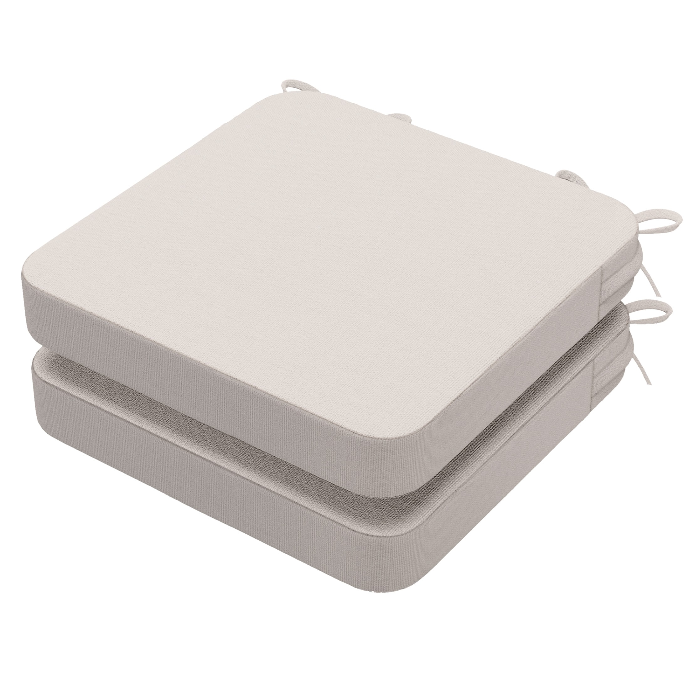 AAAAAcessories LS-DCCLS-XIANGYA-2P Ivory Solid Chair Cushion