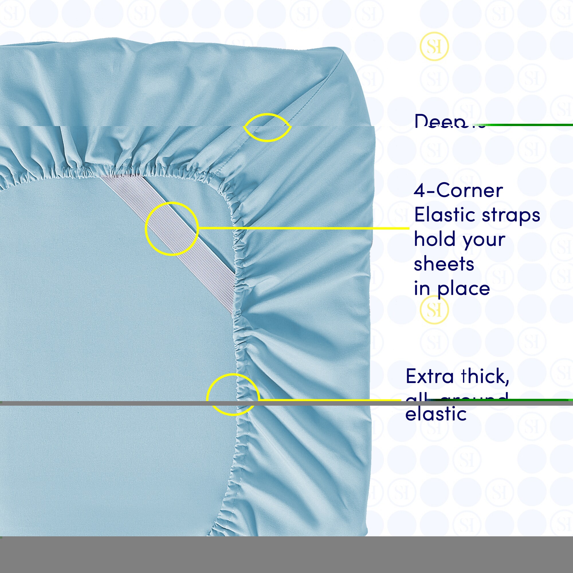 Sweet Home Collection LOW-7P-SH-SPK-AQU Sheet-Sets - View #5