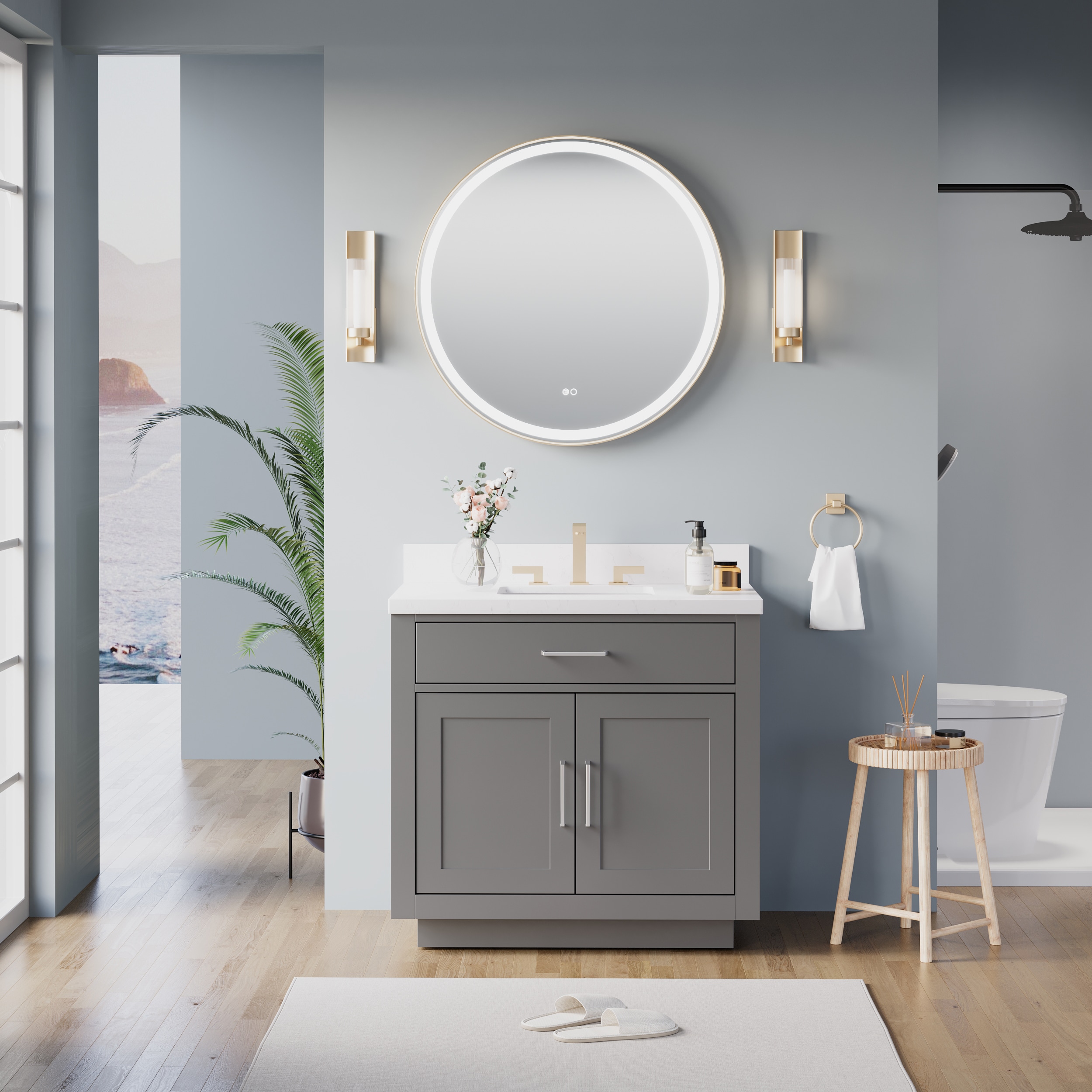 WELLFOR EX-2MC2026LBK Framed-Bath-Mirrors - View #11