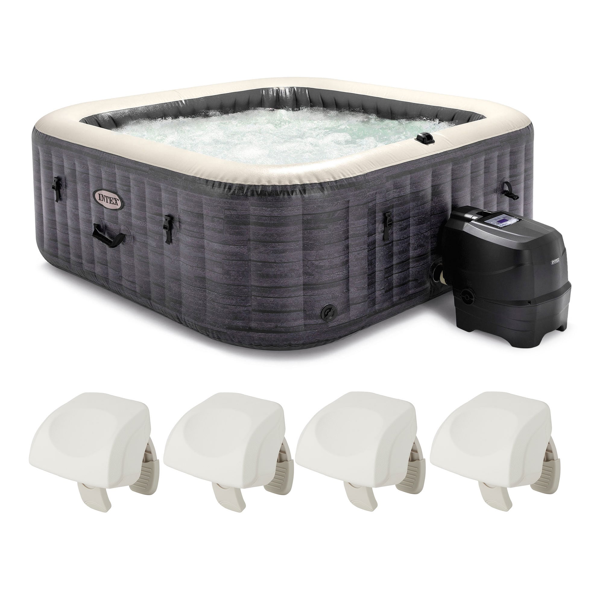 Intex 305711 PureSpa 140 Jet 6 -Person Inflatable Square Hot Tub (Cover Included)