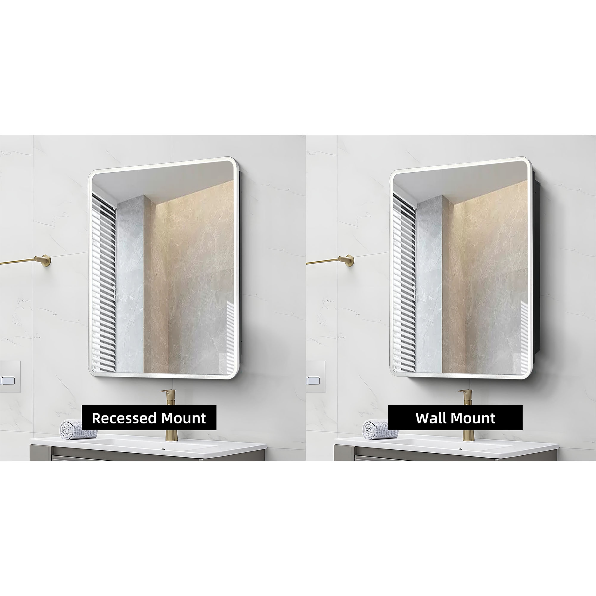WELLFOR GIJ-MED01-2430SL Bathroom-Medicine-Cabinets - View #6