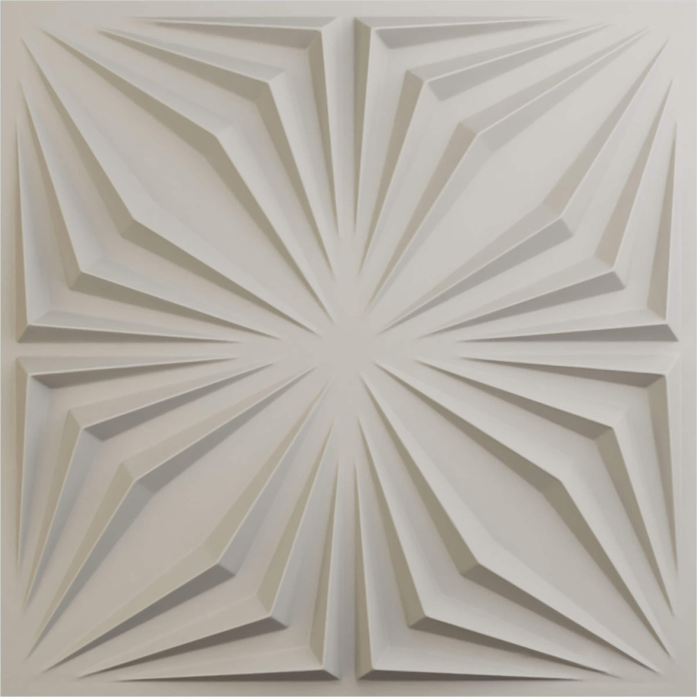 Ekena Millwork WP20X20AHGBW 19-5/8-in x 19-5/8-in Embossed Paintable/Stainable White PVC Wall Panel ( 2.67-sq ft )