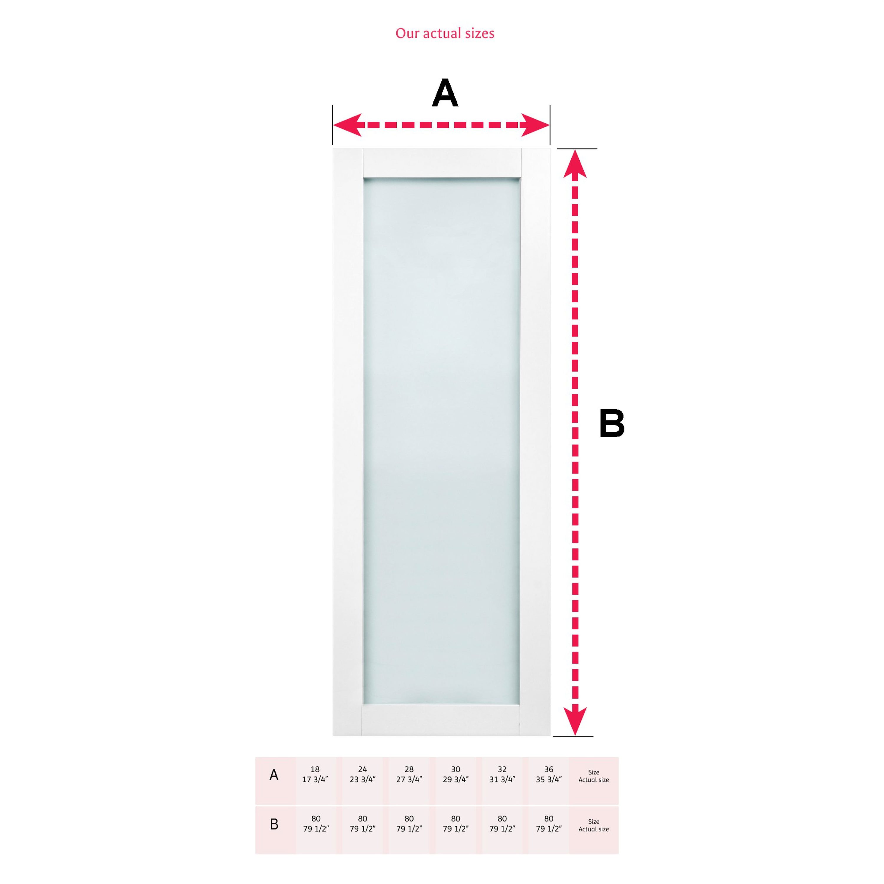 Valusso Design Alpine 24-in x 80-in White Frosted Glass Smooth Solid ...