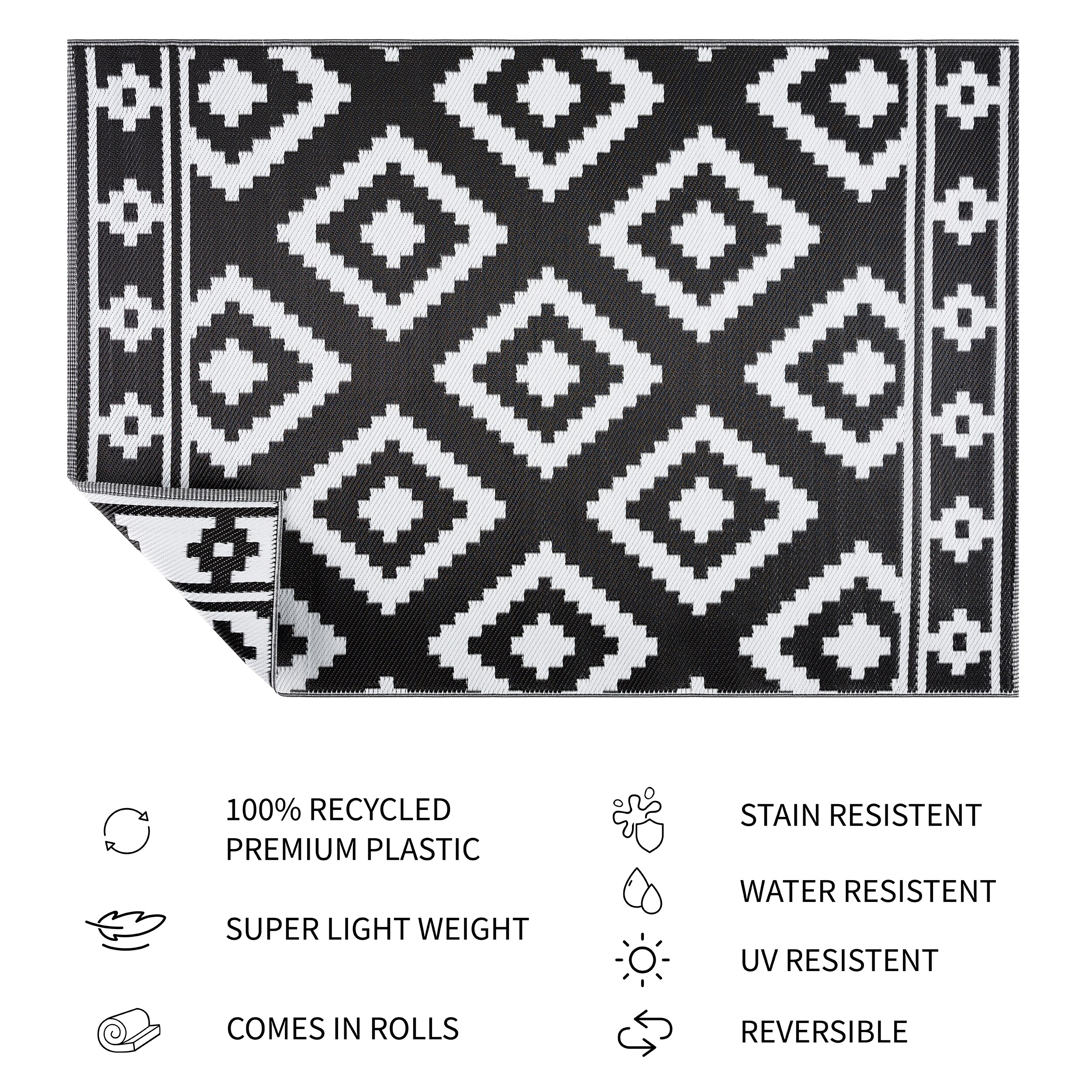 Playa Rug PLY-R-MLN-BW-8X10 rugs - View #3