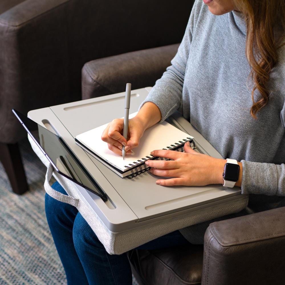 Rossie Home Storage Lap Desks 17.5-in Gray Traditional Lap Desk in the ...