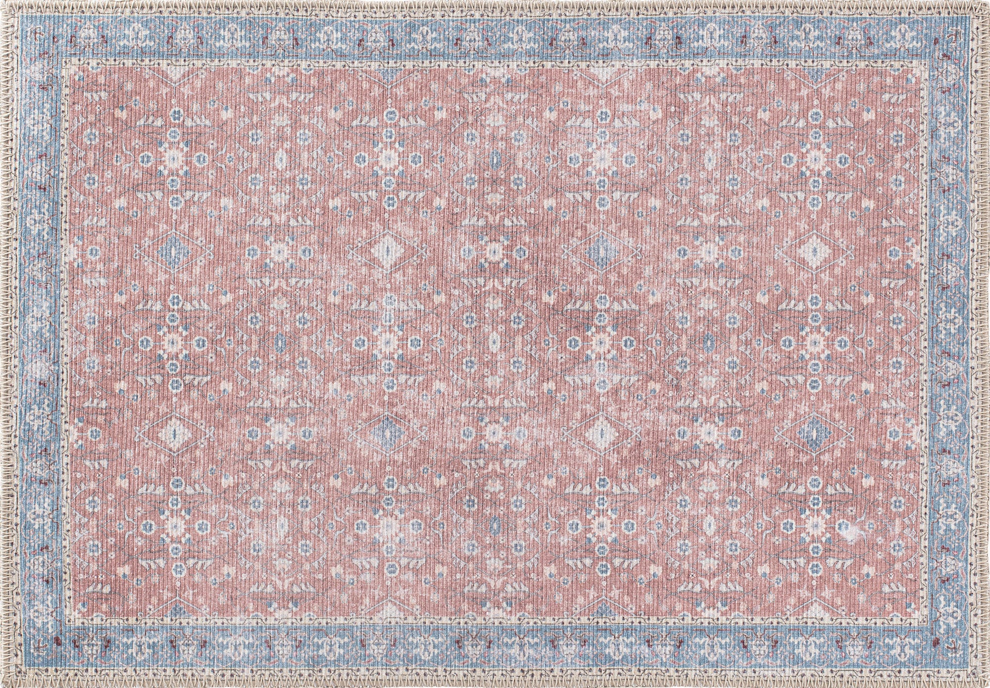 World Rug Gallery 5064RUST2X3 Somerville 2 X 3 (ft) Rust Indoor Medallion Bohemian/Eclectic Machine Washable Area Rug