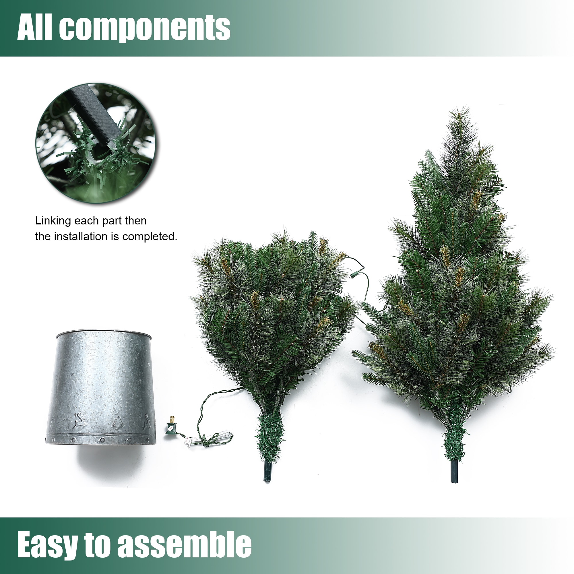 LuxenHome WHAP1787 Artificial-Christmas-Trees - View #10