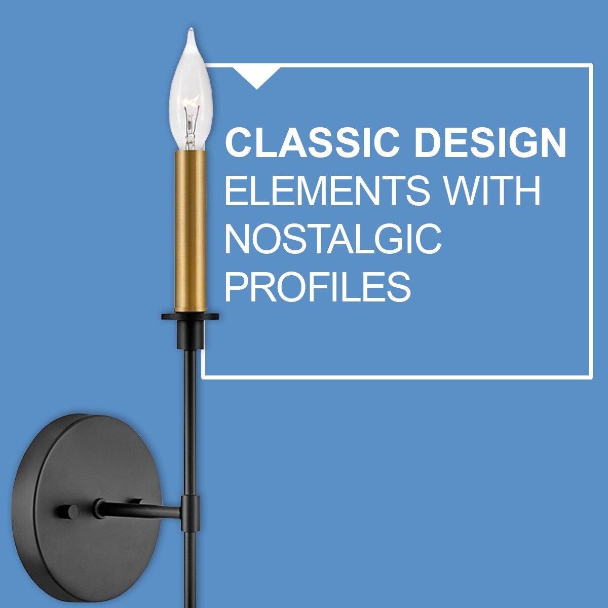 Lacquered Brass and Warm White Dimmable Candle Sconce