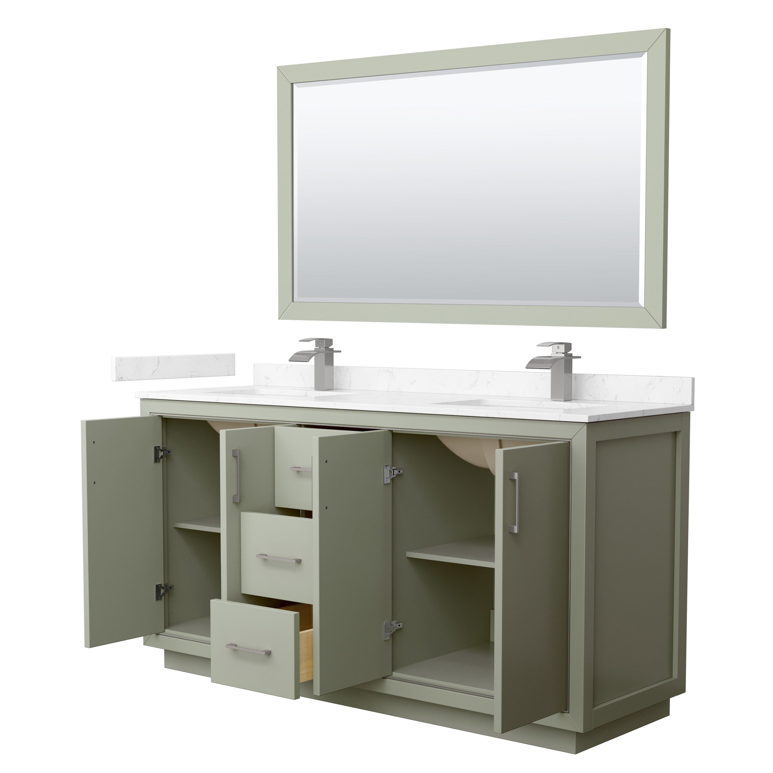 Wyndham Collection WCF111166DLGC2UNSM58 Bath-Vanity-Combo - View #2