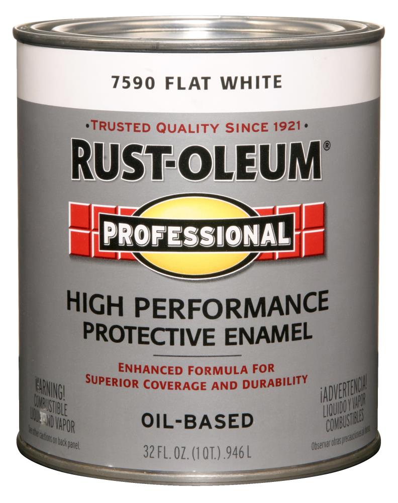 Rust-Oleum 245533 V7400 Alkyd Enamel, Flat White, 1 gal.