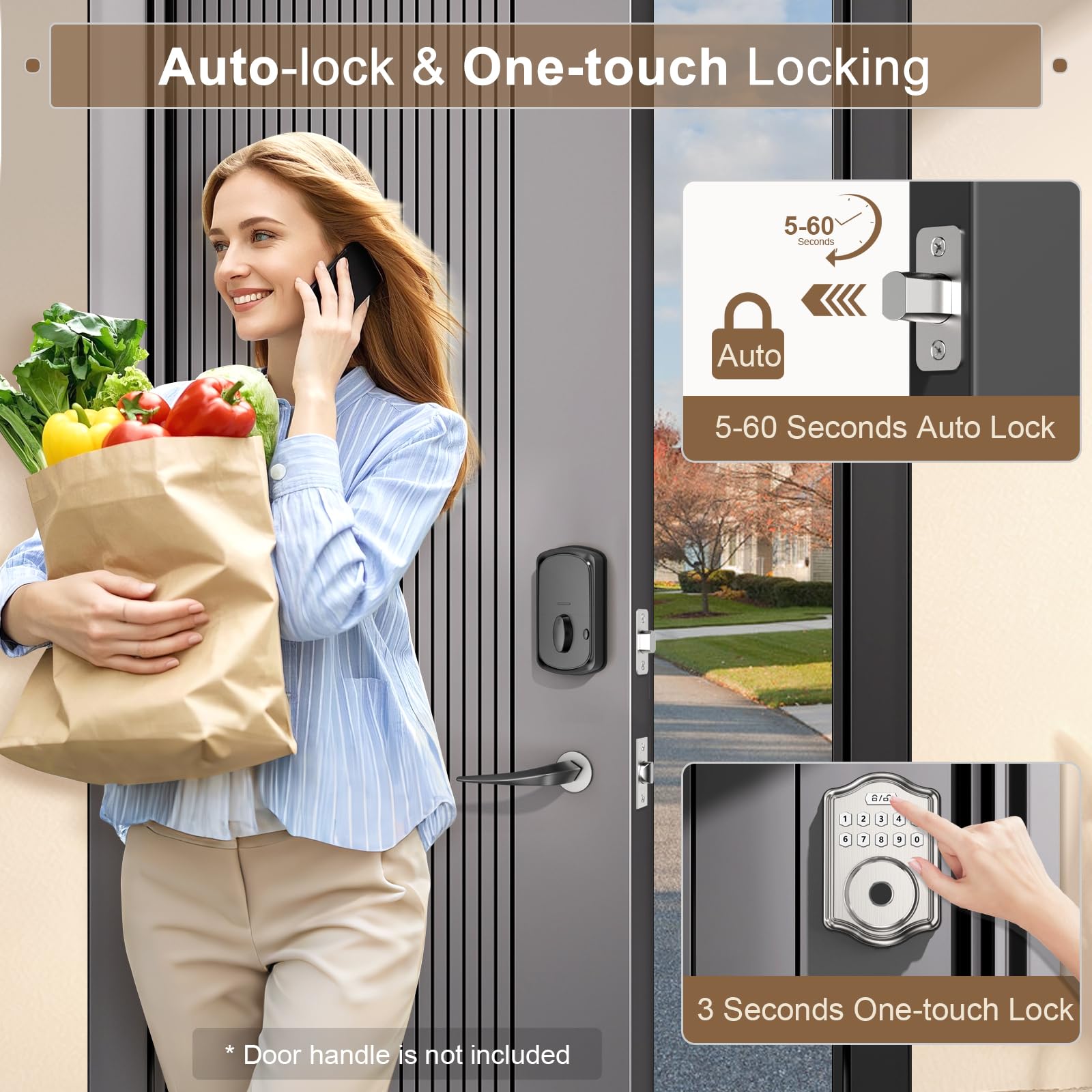 Adrinfly LAD0805D418 Door-Deadbolts - View #6