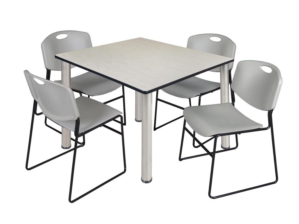 Regency TB4848PLBPCM44GY Breakroom Off-white 4-Person Training Table (48-in W x 29-in H)