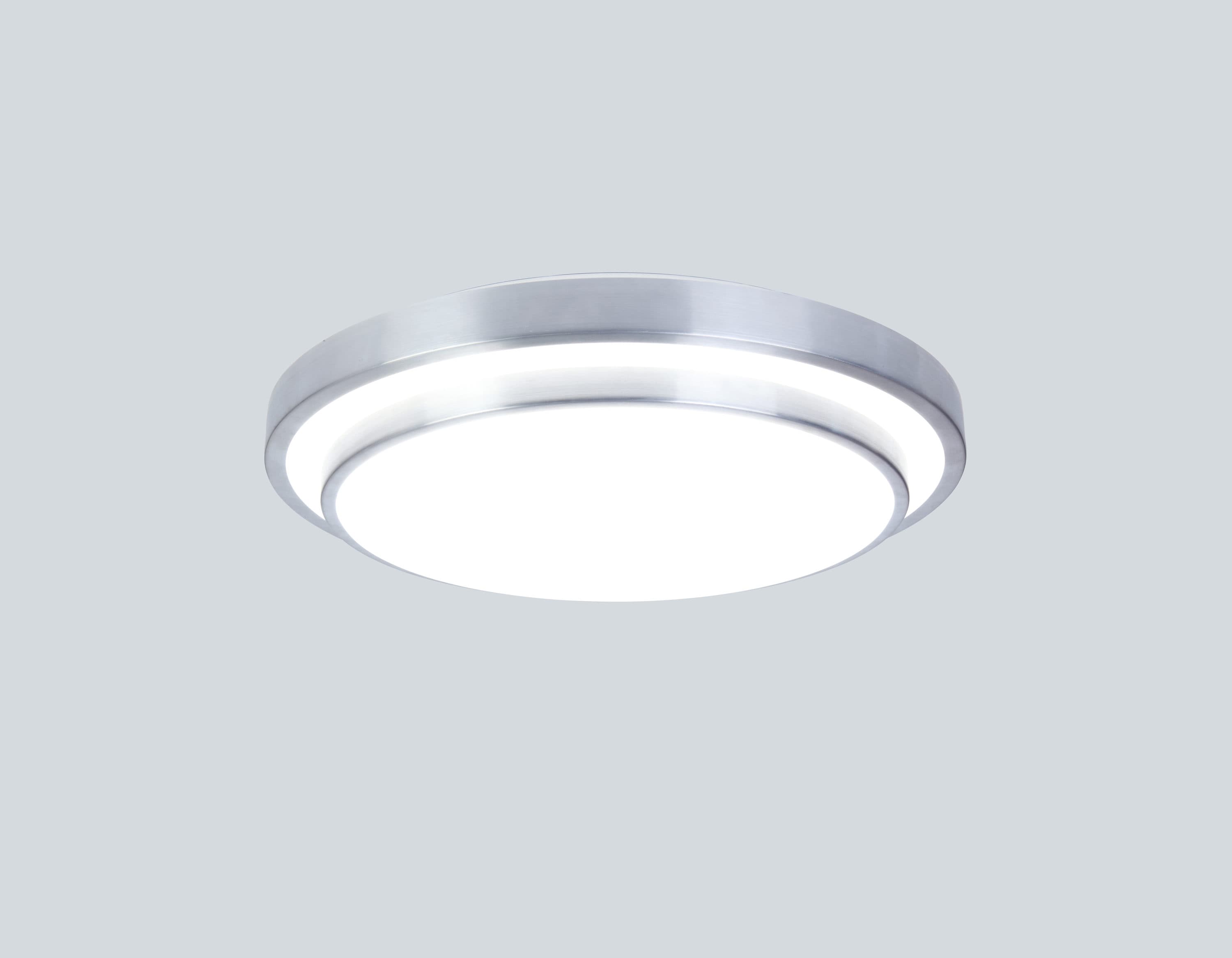 Portfolio 1-Light 20.23-in Brushed Nickel Integrated LED Flush