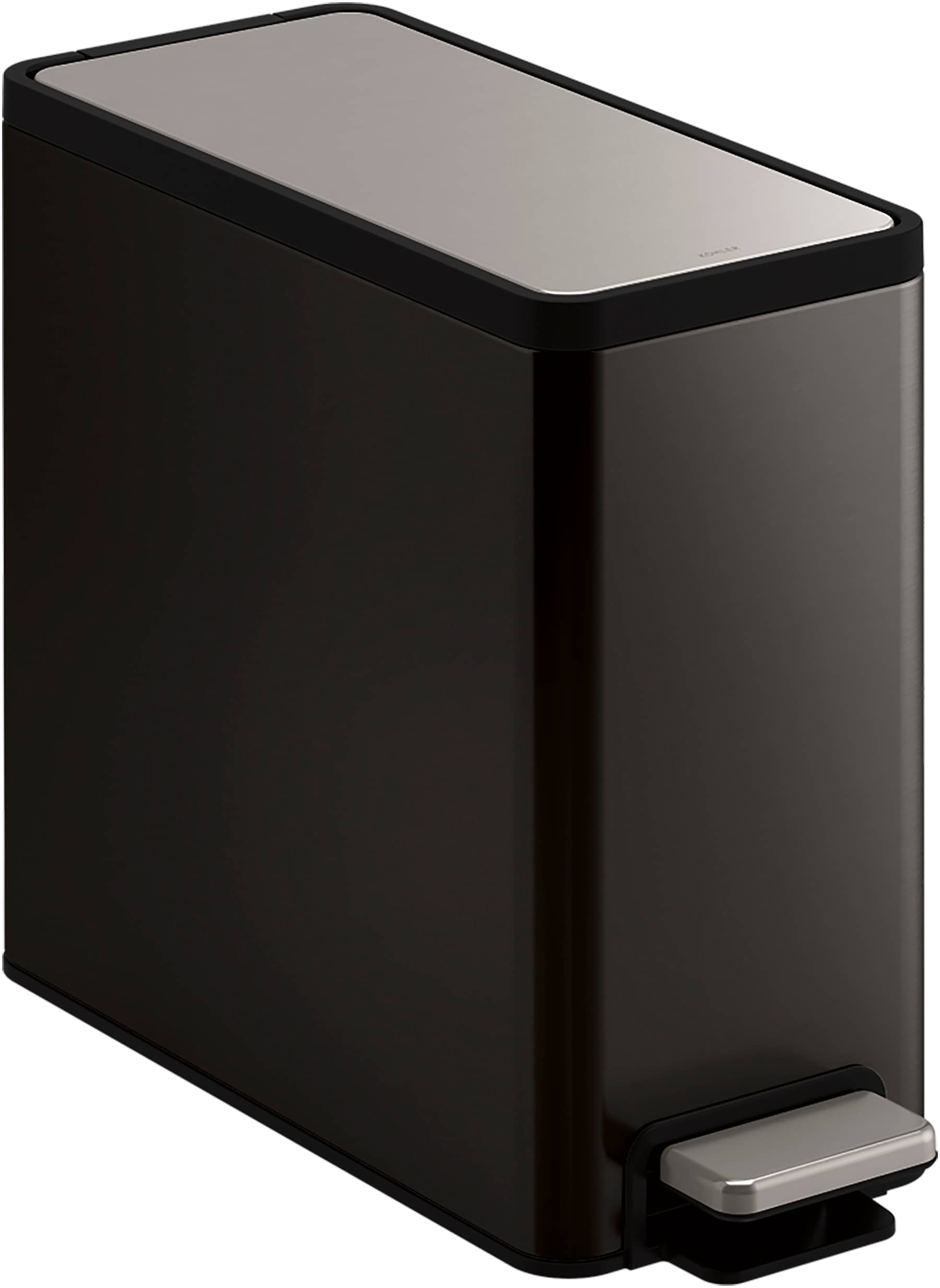 Kohler 13-Gallon Stainless Steel Slim Step Trash Can With Bifold