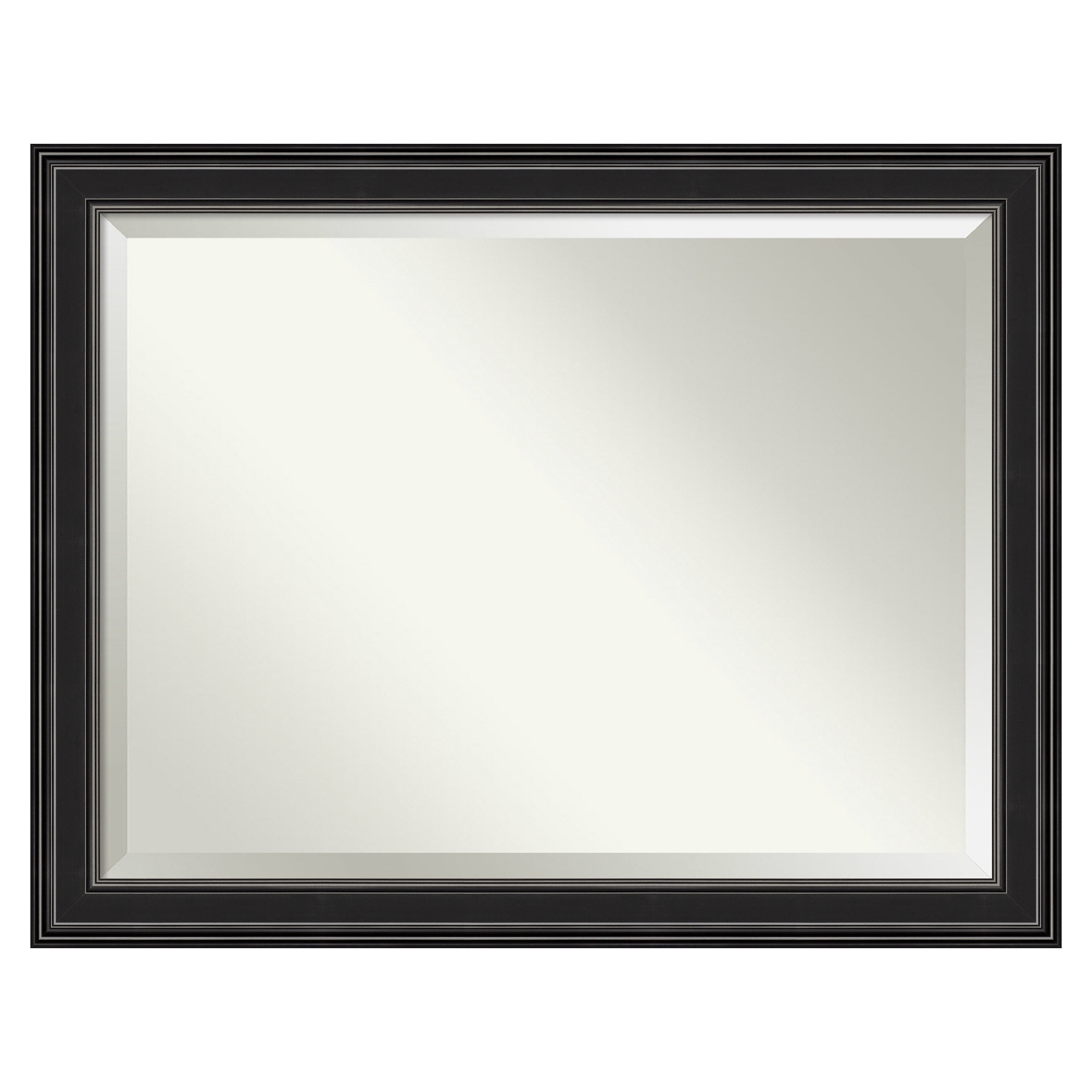 Amanti Art A17005479903 Ridge Black 45.5-Inches W x 35.5-Inches H Rectangle Ridge Black Framed Wall Mirror