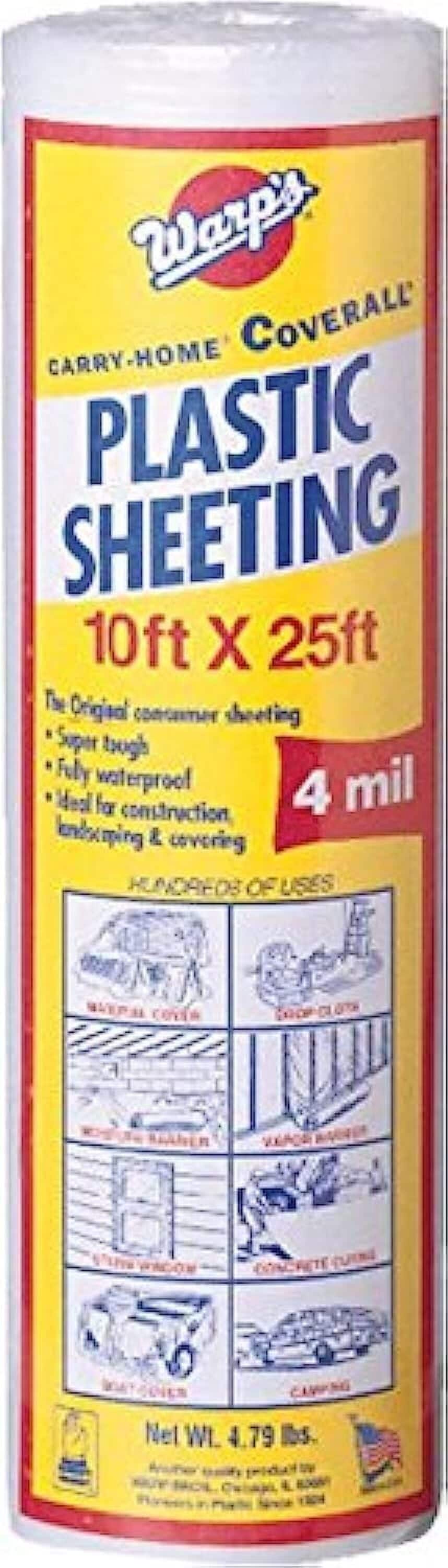 Warp's Warps 12-4CH10C 10' X 25' 4ML Clear Plastic Sheeting