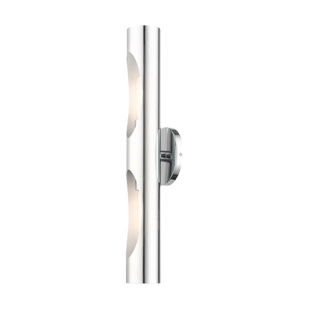 Novato Polished Chrome Dimmable 2-Light ADA Wall Sconce
