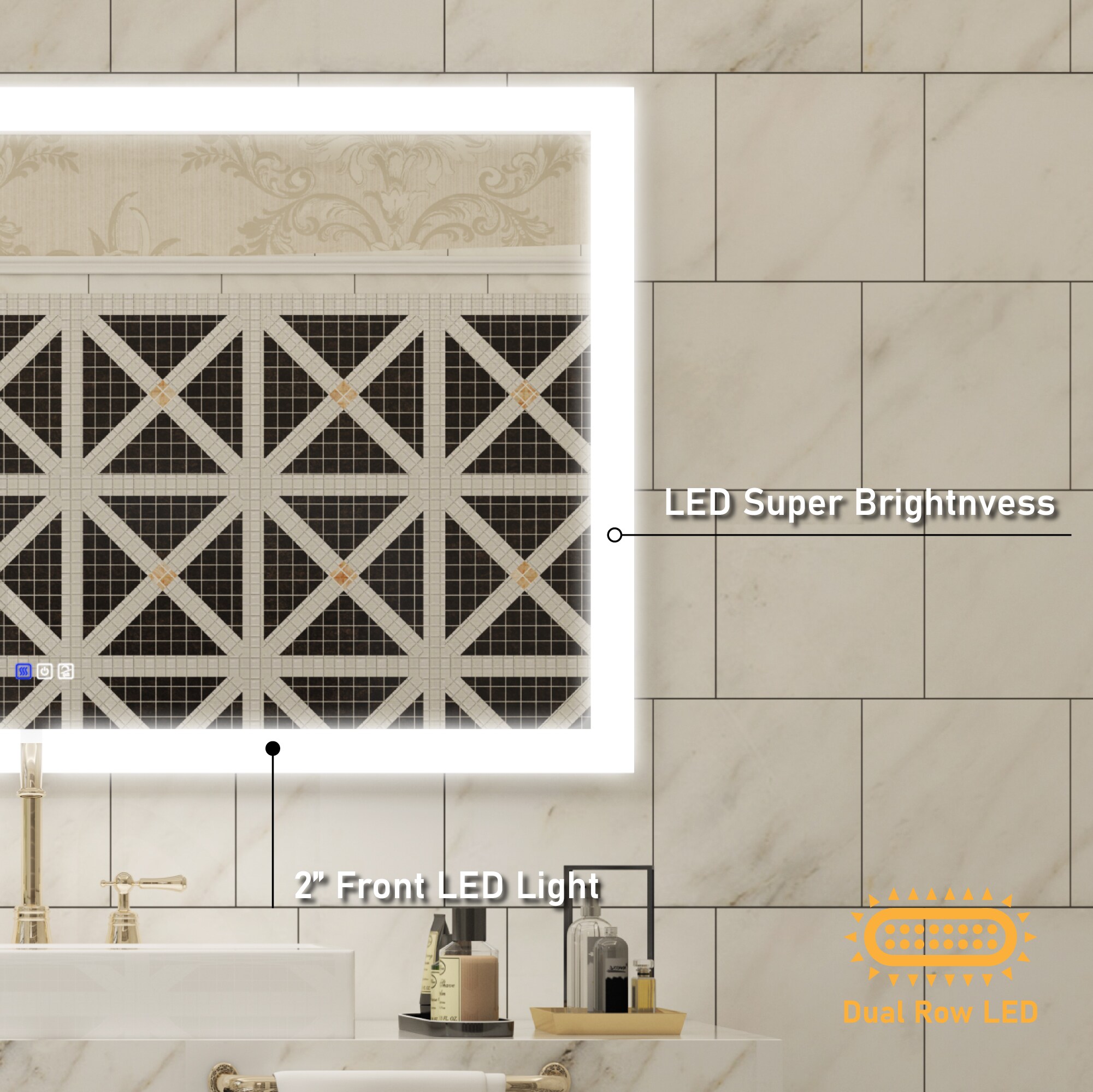 Forclover FLW-LP5532 Framed-Bath-Mirrors - View #7
