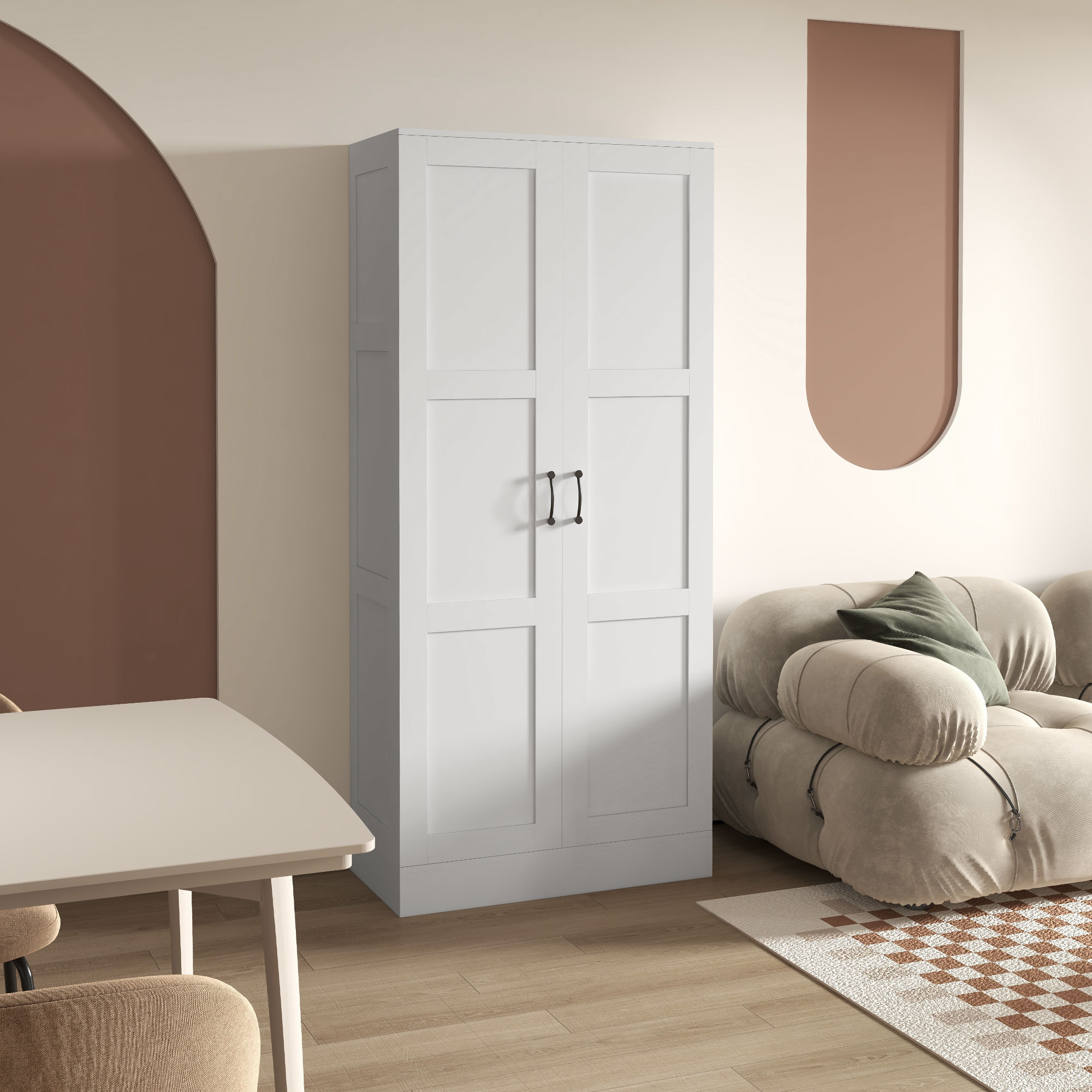 HomCom 838-430V80WT Pull-Out-Cabinet-Baskets - View #2