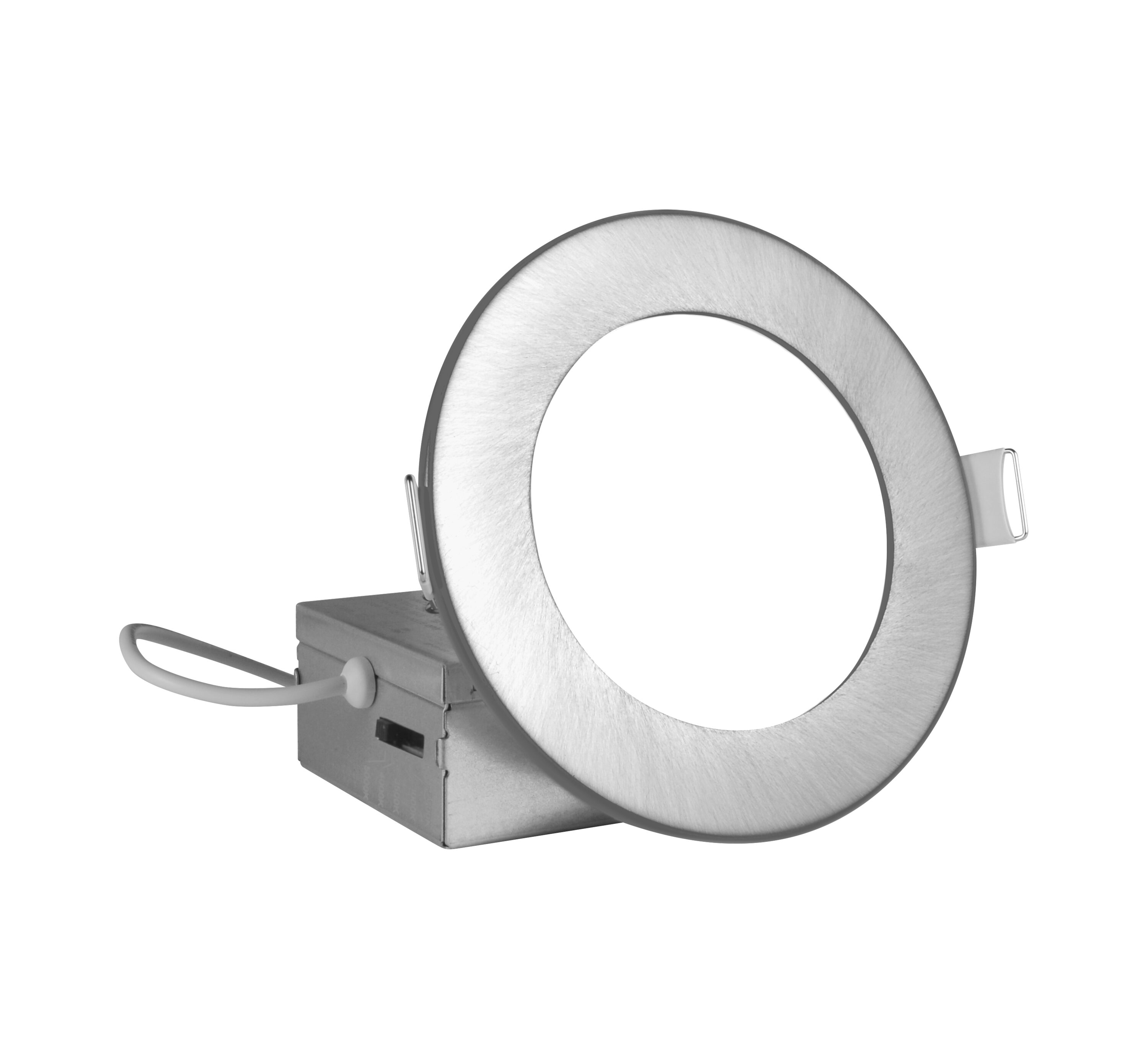 Nickel 4'' Round LED Canless Recessed Lighting Kit