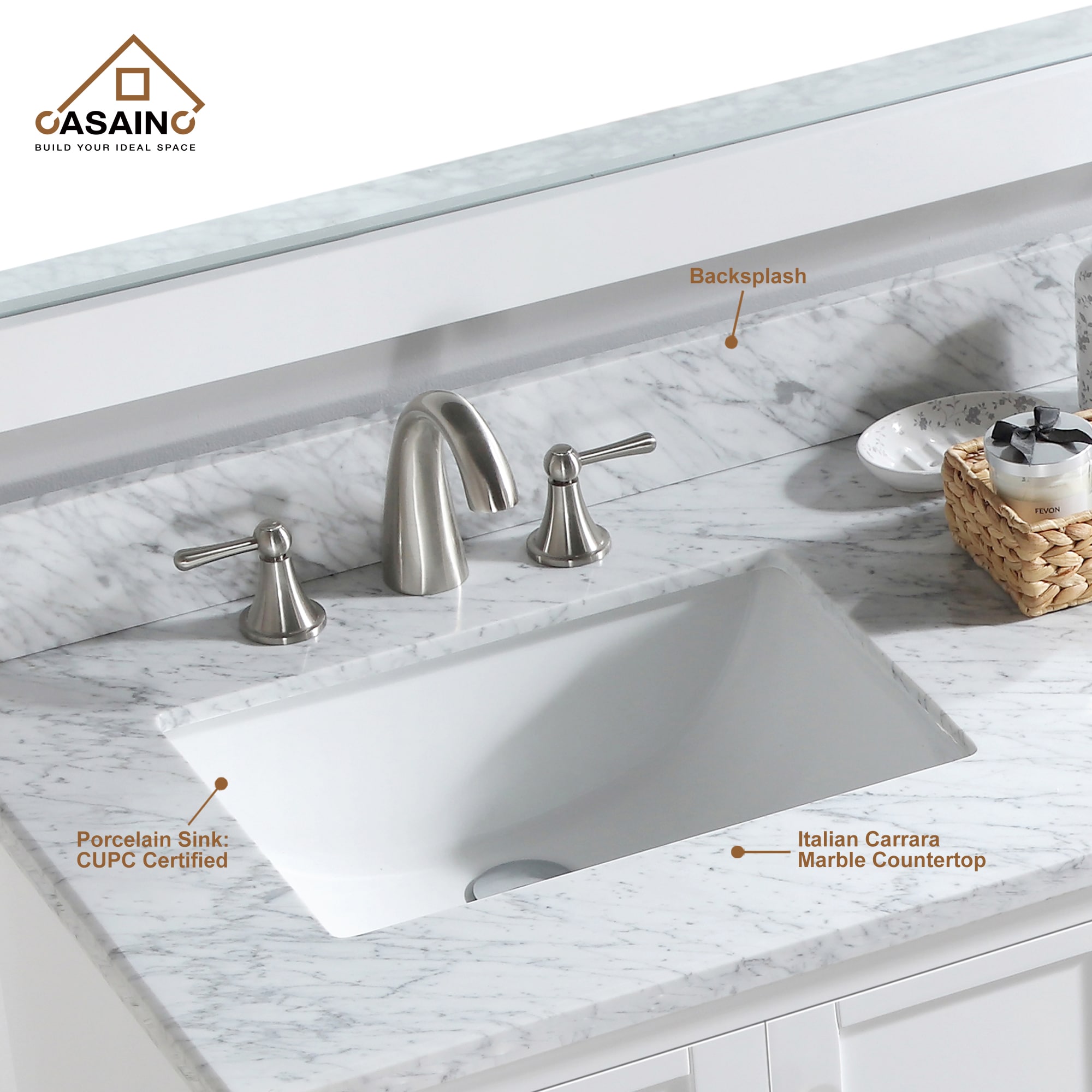 CASAINC MS-20060-CAB-WH-1 Bath-Vanity-Combo - View #7