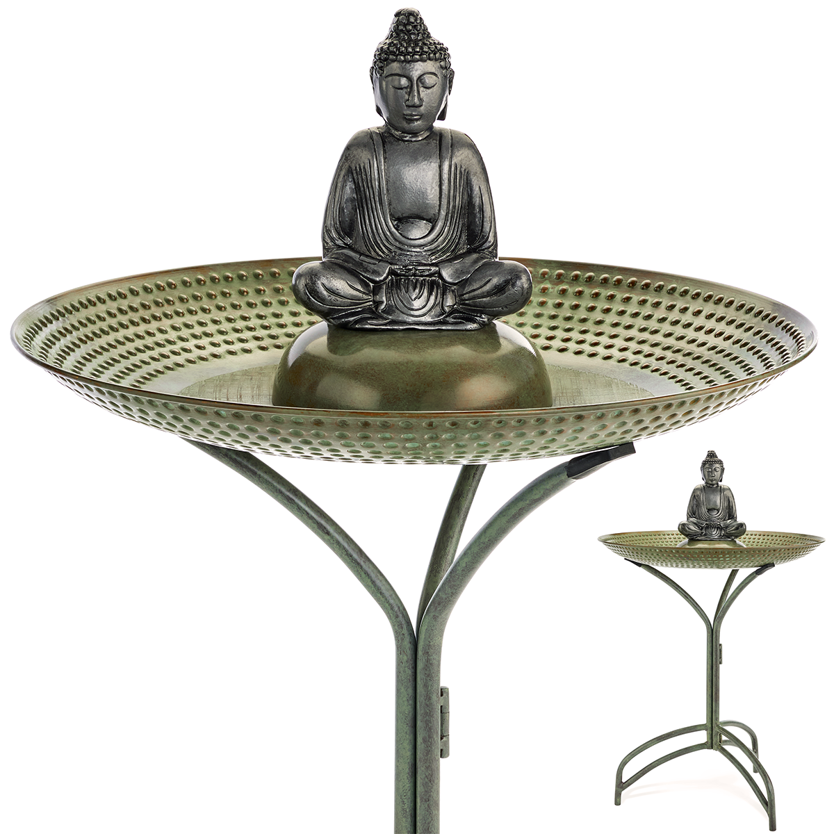 Good Directions BBG20-8 25-Inches H Blue Verde Metal Complete birdbath