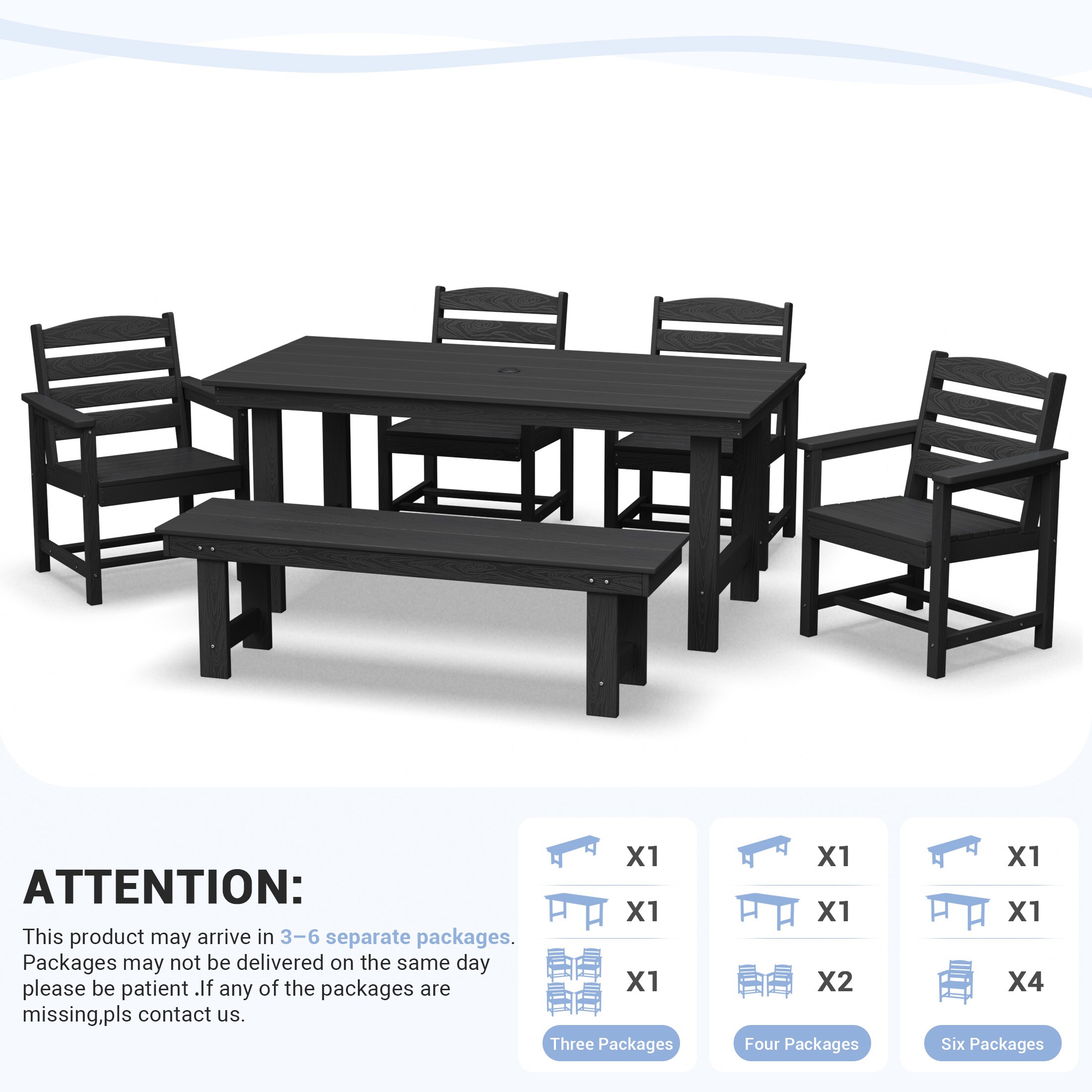 Serwall SW-SDTCS6-BK Patio-Dining-Sets - View #11
