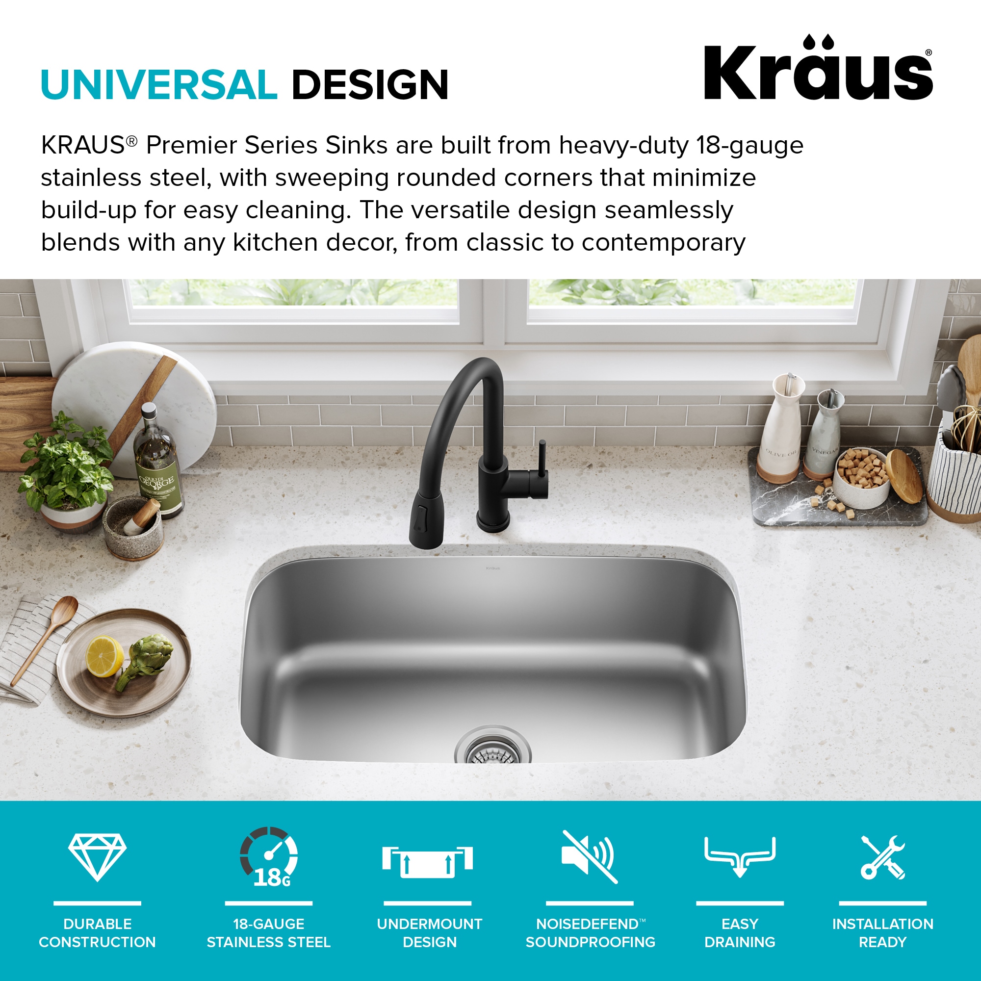 Kraus KBU14 Kitchen-Sinks - View #5
