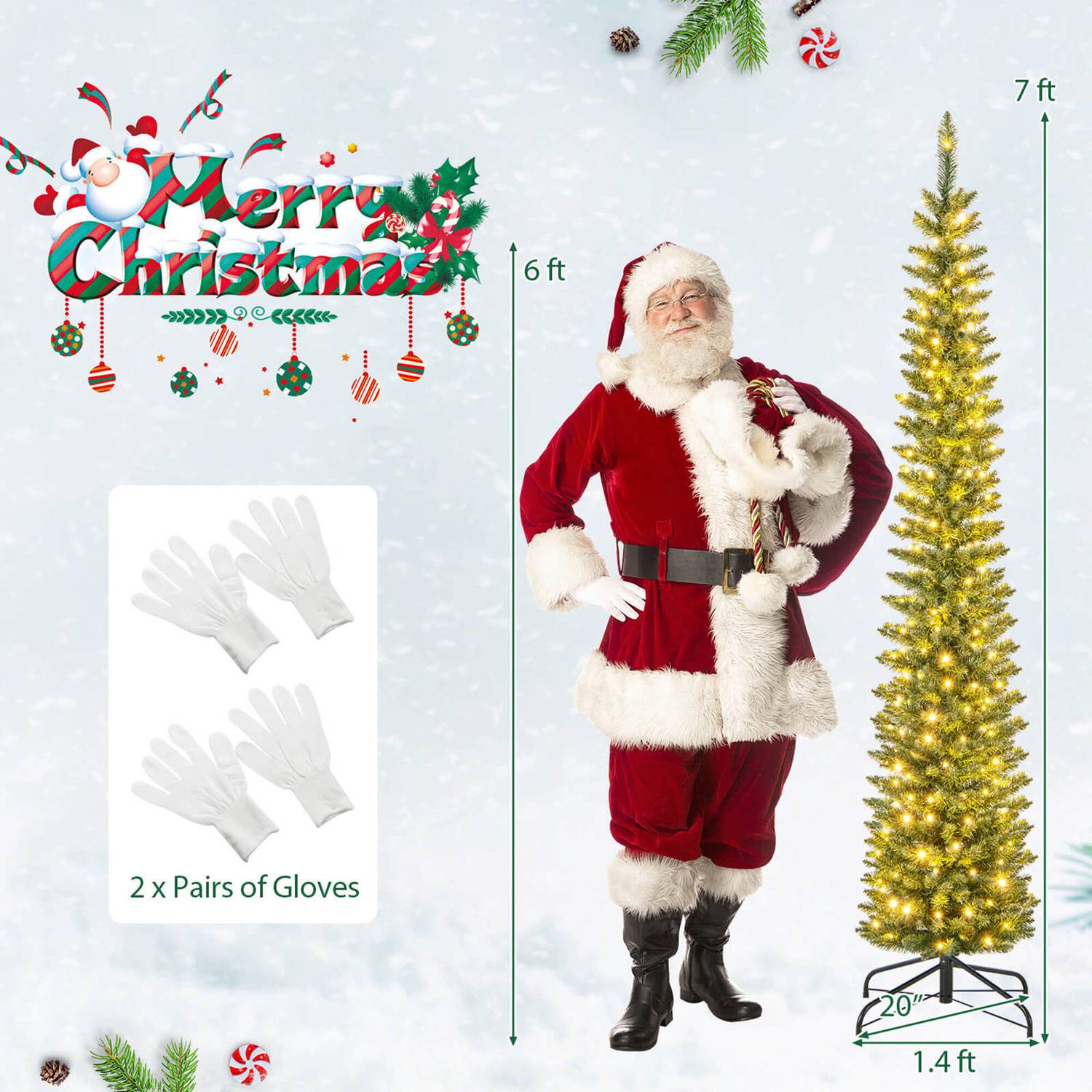 Costway CSHY001539 Artificial-Christmas-Trees - View #3
