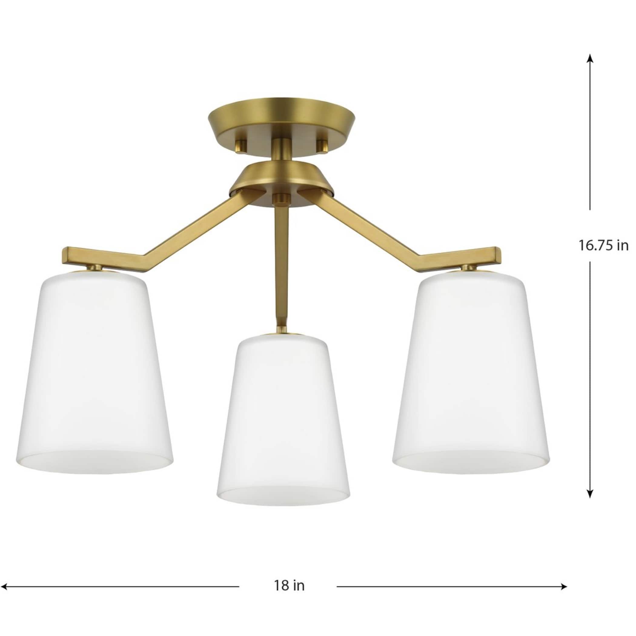 Vertex Brushed Gold and Nickel Convertible Chandelier with Etched Glass Shade