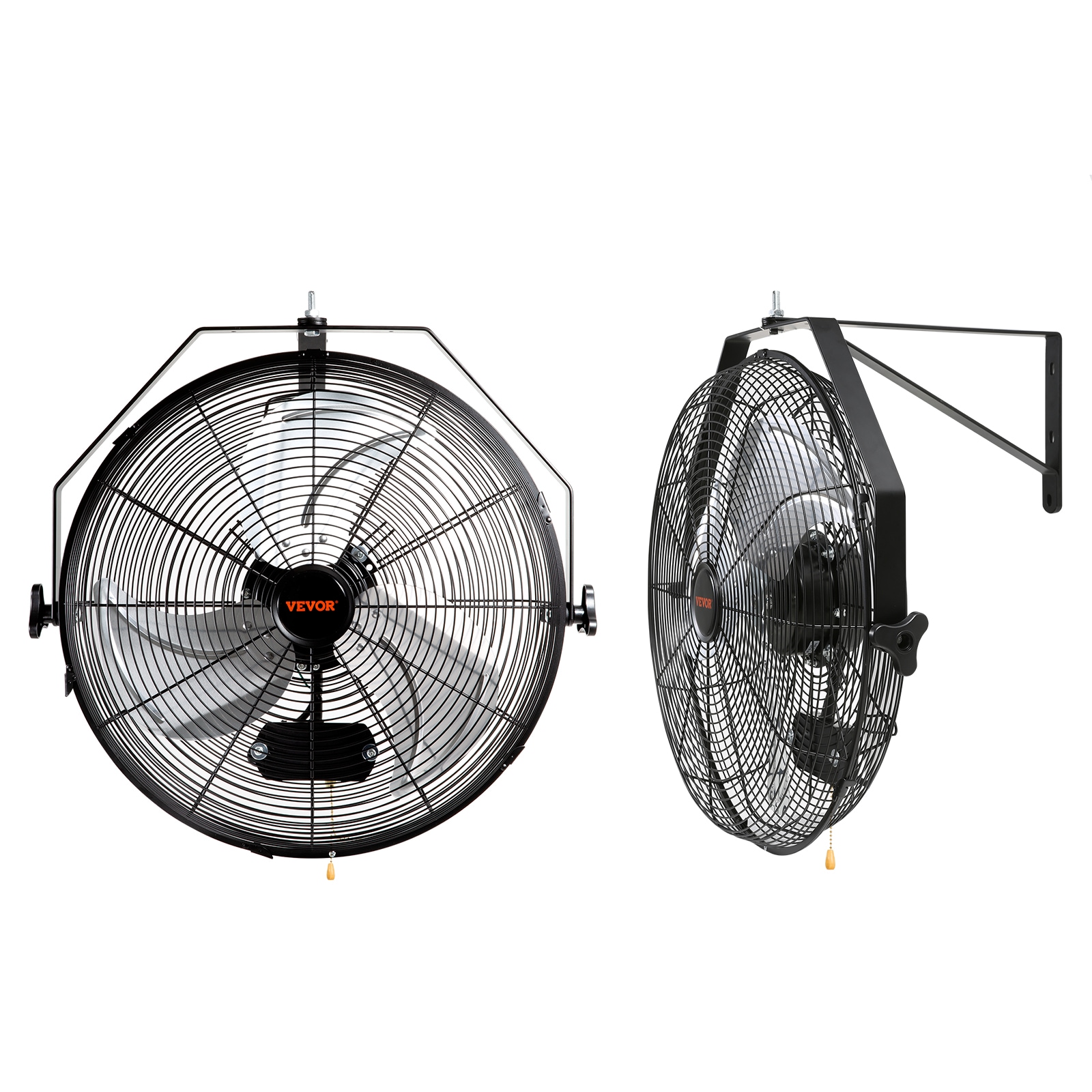 VEVOR GYBGSFS2JT18WLZBTV1 Wall mounted fan 18-Inches Oscillation Indoor Black Wall Mounted Fan