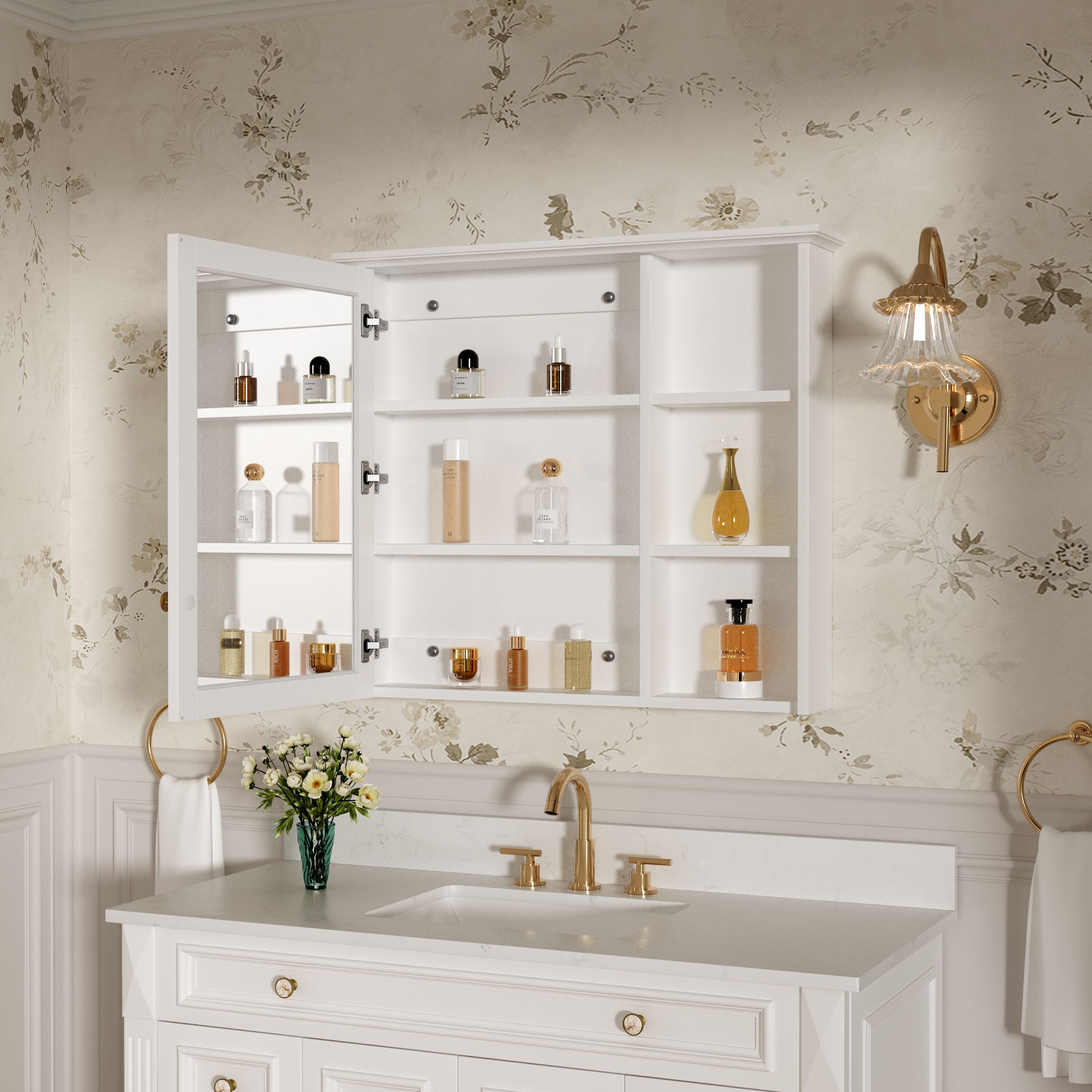 Forclover MF03ZC-WD34WT Bathroom-Medicine-Cabinets - View #6