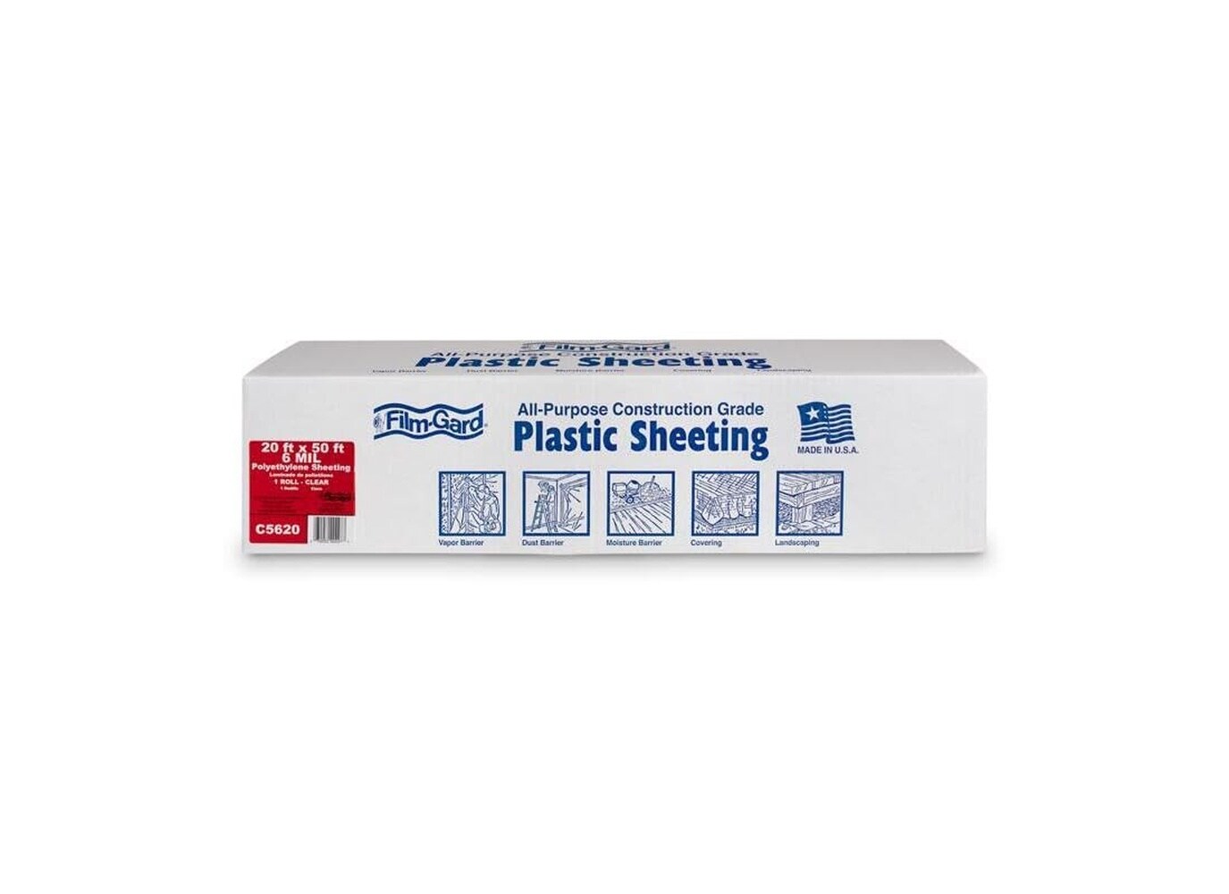 Film-Gard Covalence Plastics 6ML CLR 20X50 20-by-50-Foot 6-Millimeter Clear Tyco Polyethylene Plastic Sheeting No Size No Color