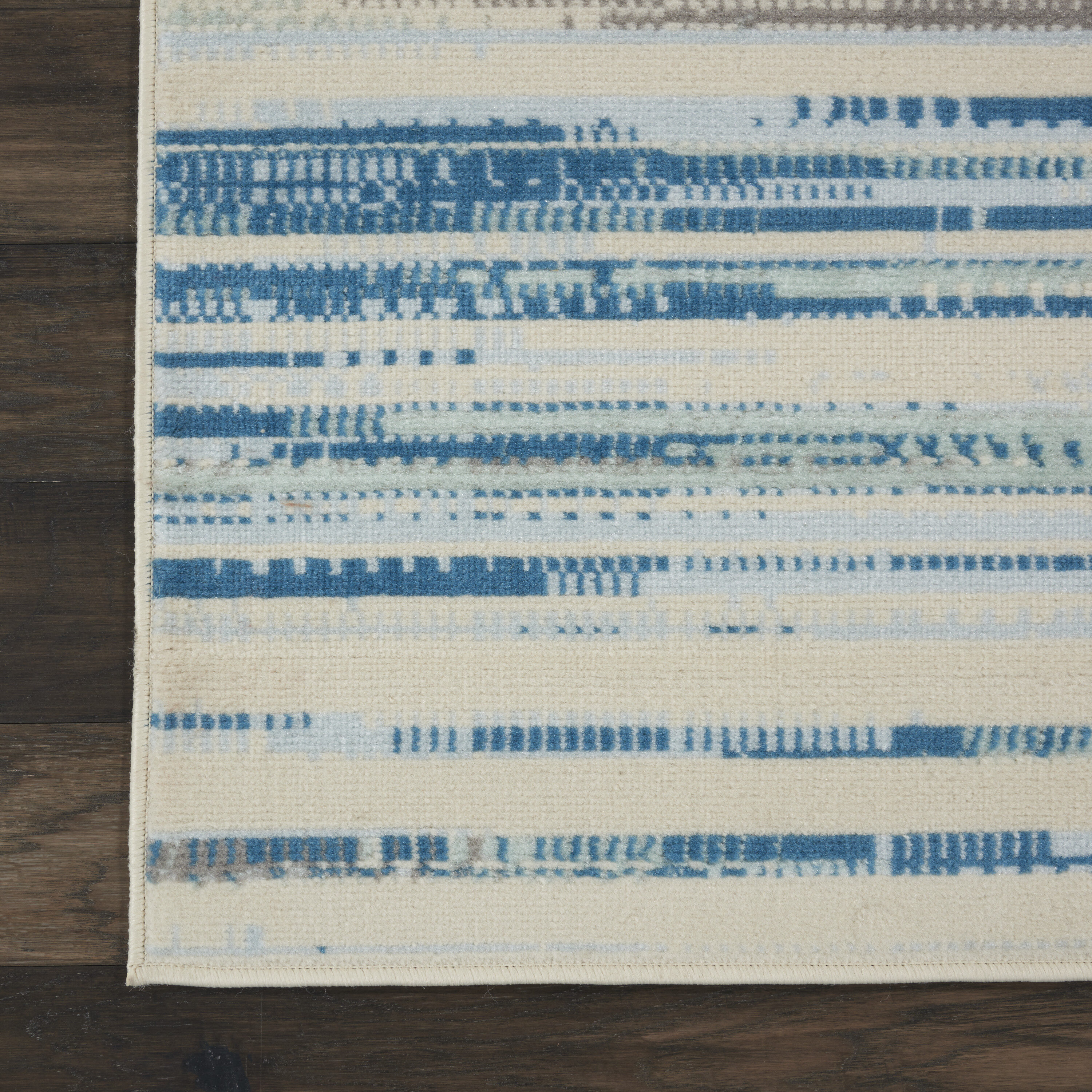 Blue Rectangular 8' x 10' Hand-knotted Reversible Rug
