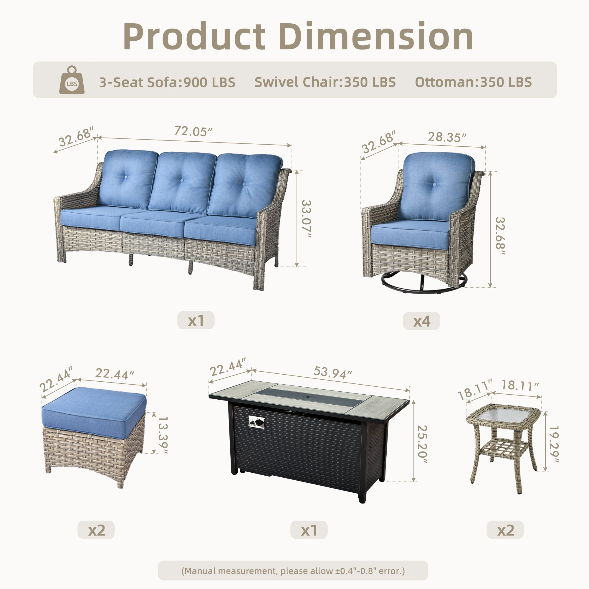 Ovios RFP5PD509Y Patio-Conversation-Sets - View #7