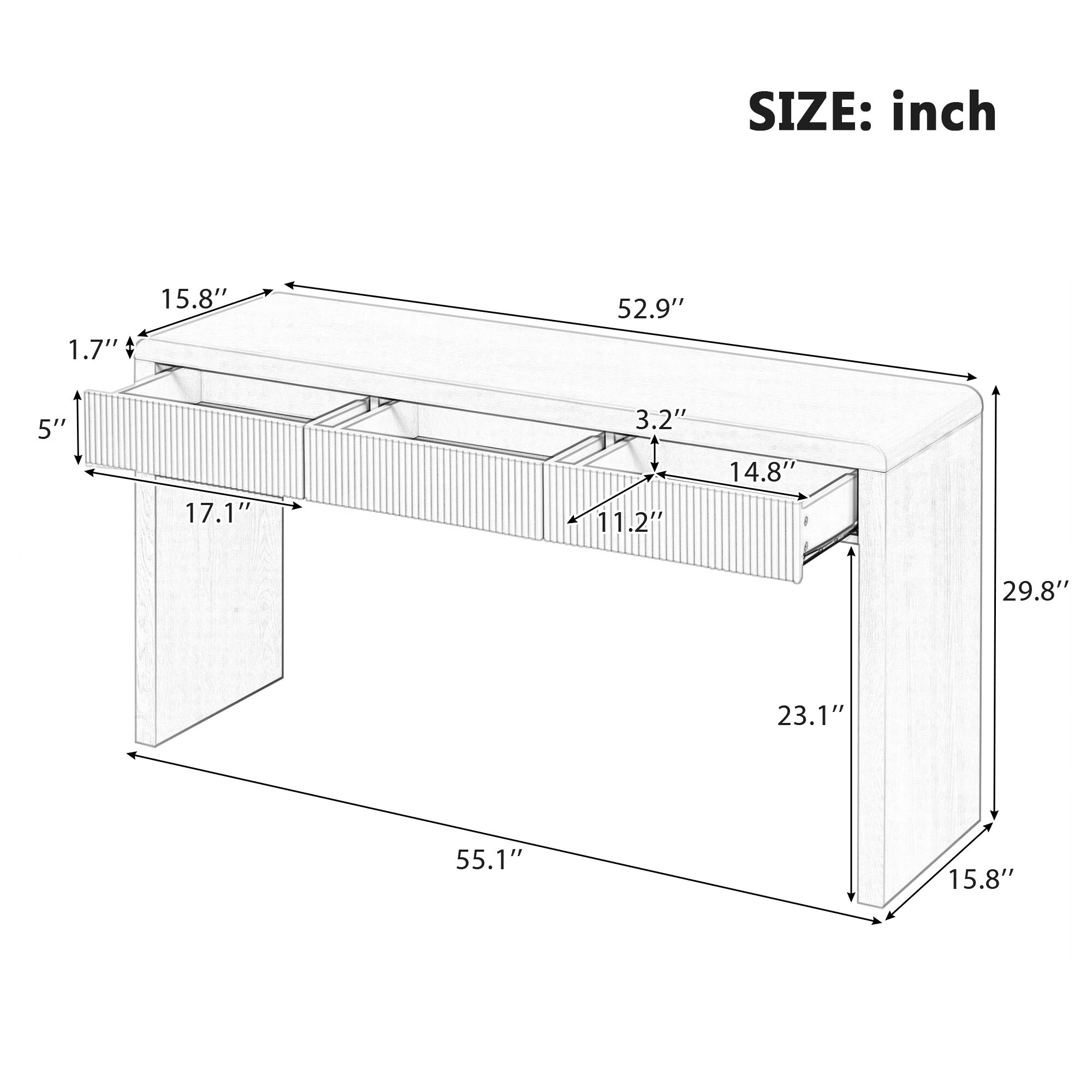 Vorene J-VE1IU8LMN5YW Console-Sofa-Tables - View #4