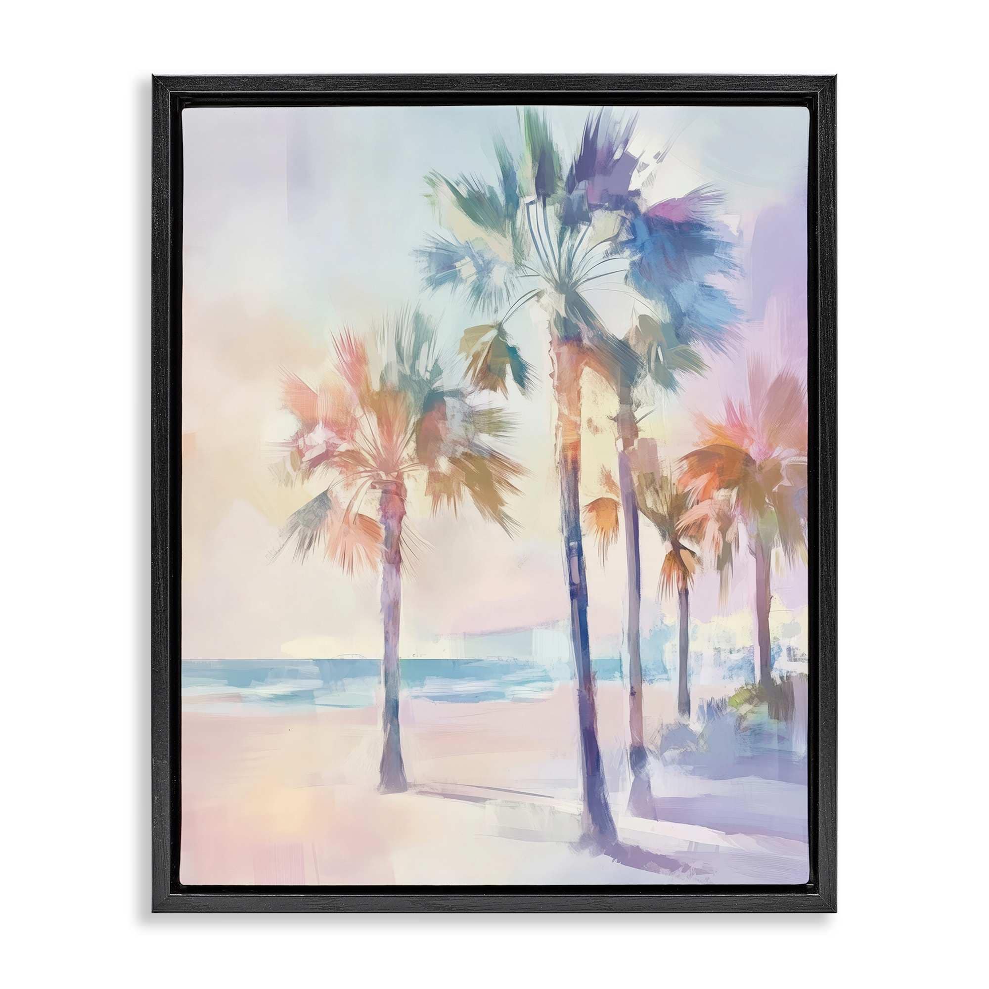 Stupell Industries BT-687-FFB-24X30 Pastel Warm Palm Trees Floating Frame design by Arlington Prints