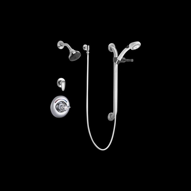 DST3030 Chrome Single Handle Shower Valve Trim with Single Function Shower Head and Personal Hand Shower