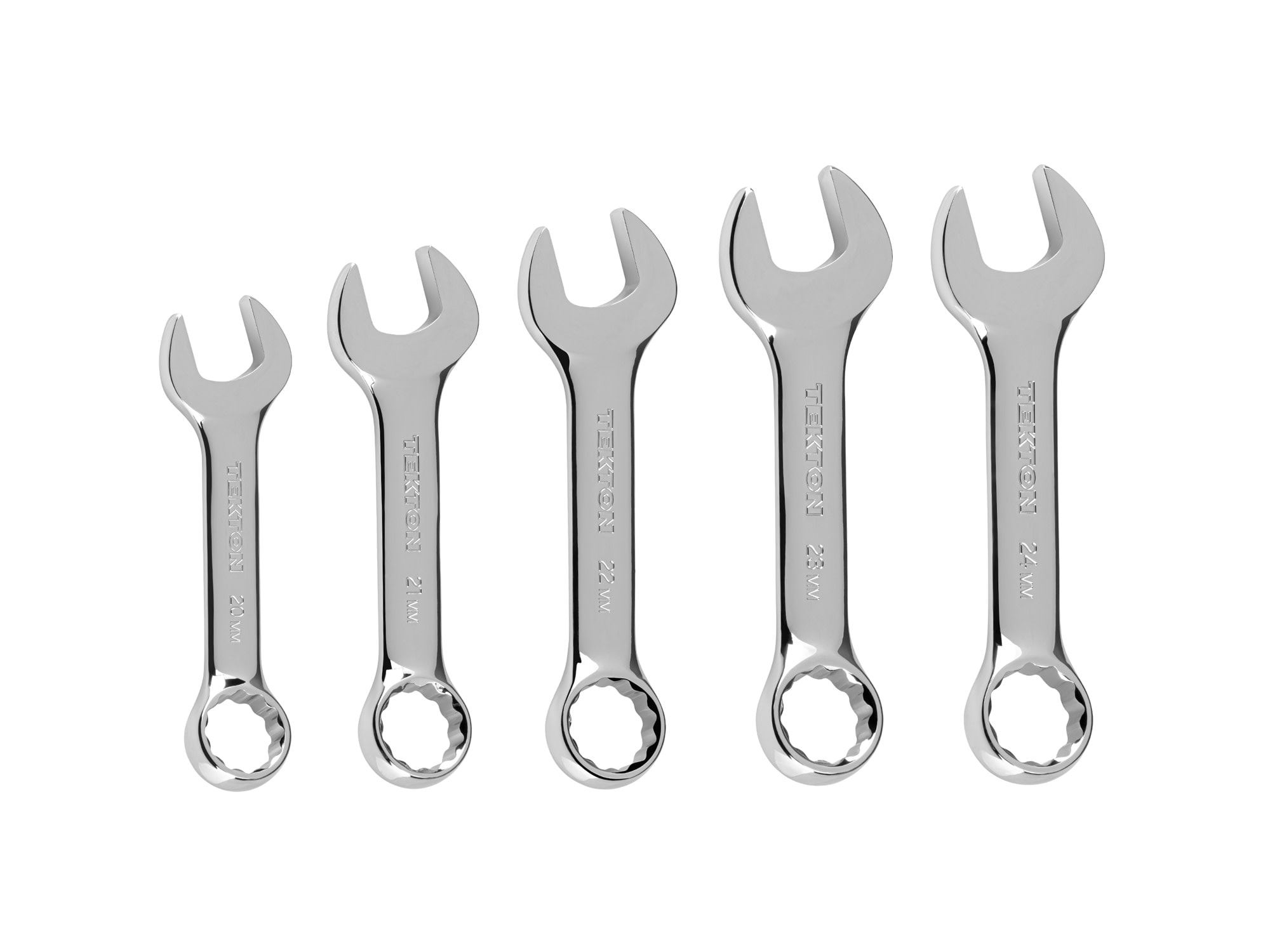 TEKTON 5 -Piece Set 12-point Metric Standard Combination Wrench (no case)
