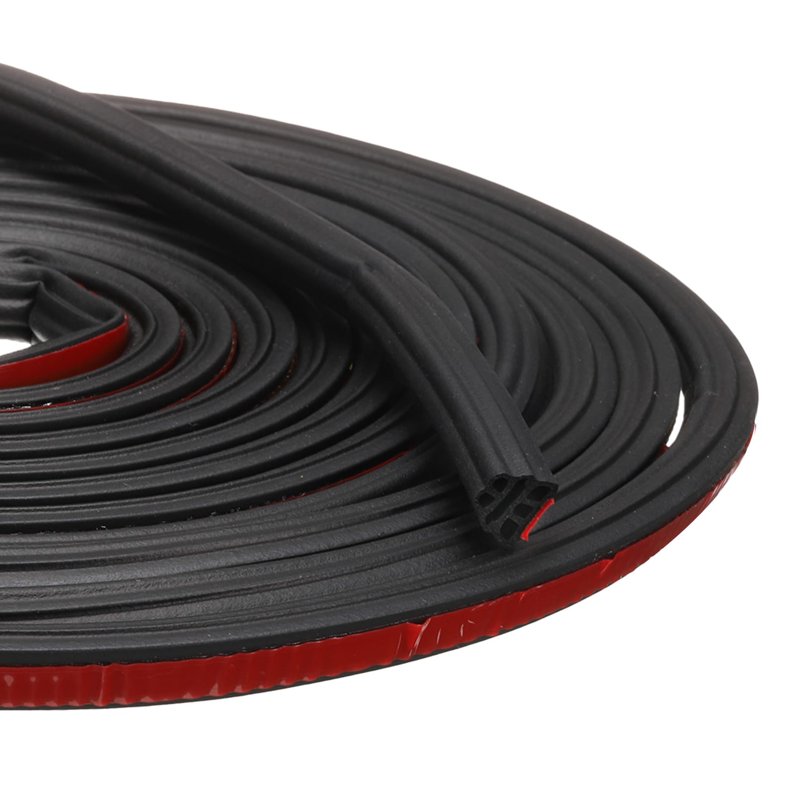 Unique Bargains - Rubber Weather Stripping Door Seal Self-Adhesive Doors Seal Strip Insulation So...