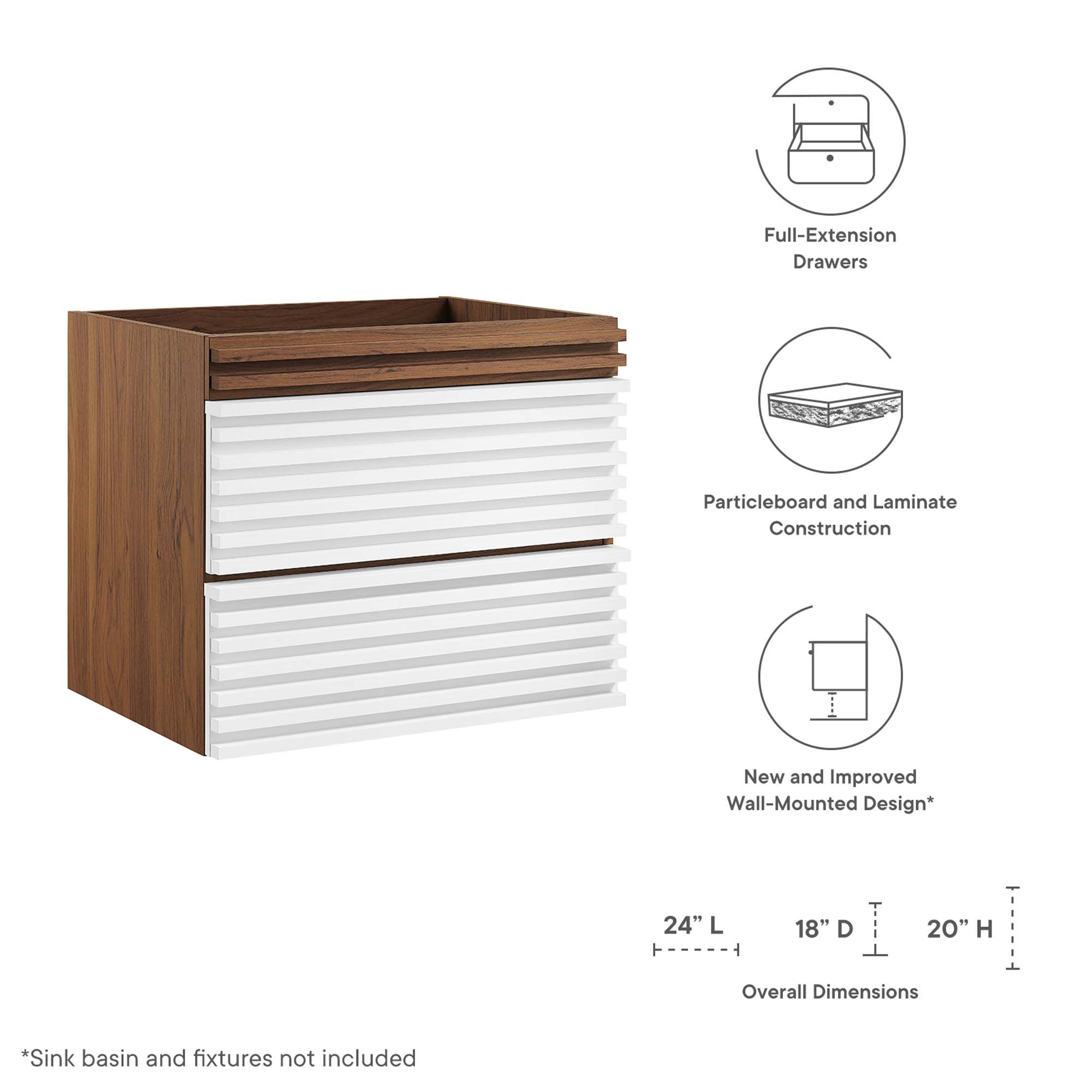 Modway EEI-4338-WHI-WAL vanities - View #2
