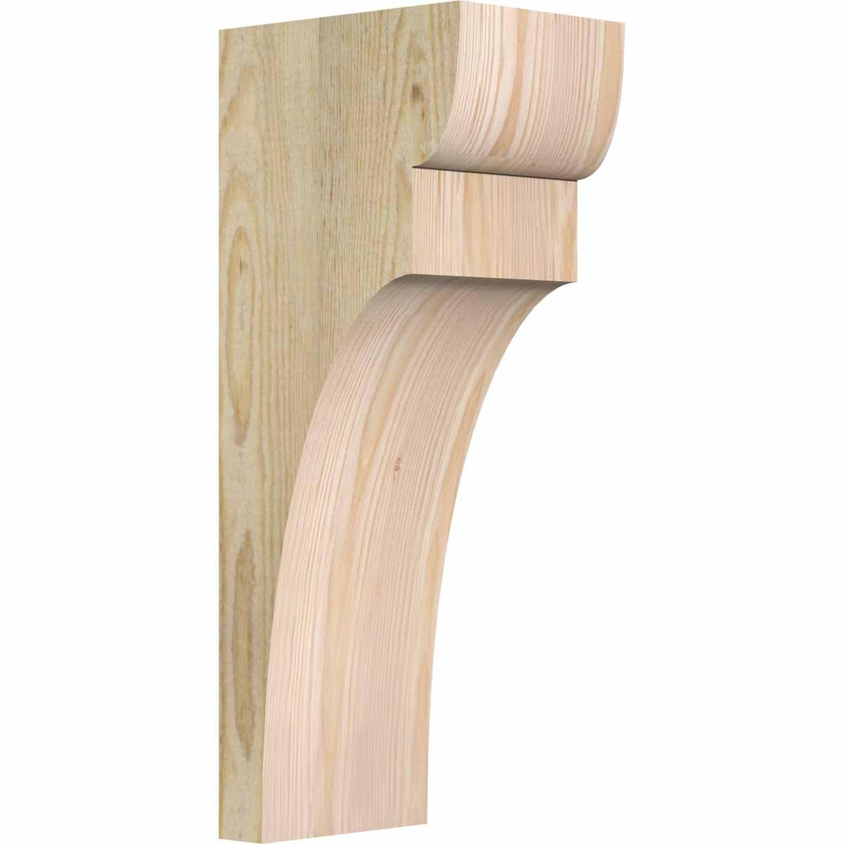 Ekena Millwork COR06X08X20YOR00RDF 6-in x 8-in x 20-in Yorktown Unfinished Douglas fir Wood Paintable/Stainable Corbel