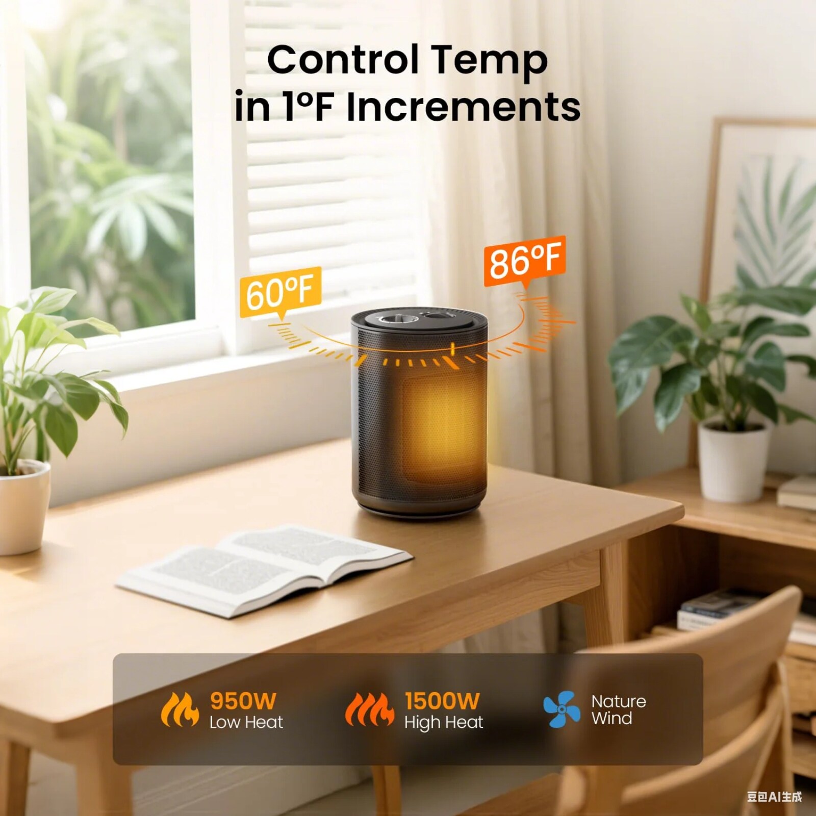 COWSAR LSRW-3618B Portable-Electric-Heat - View #2