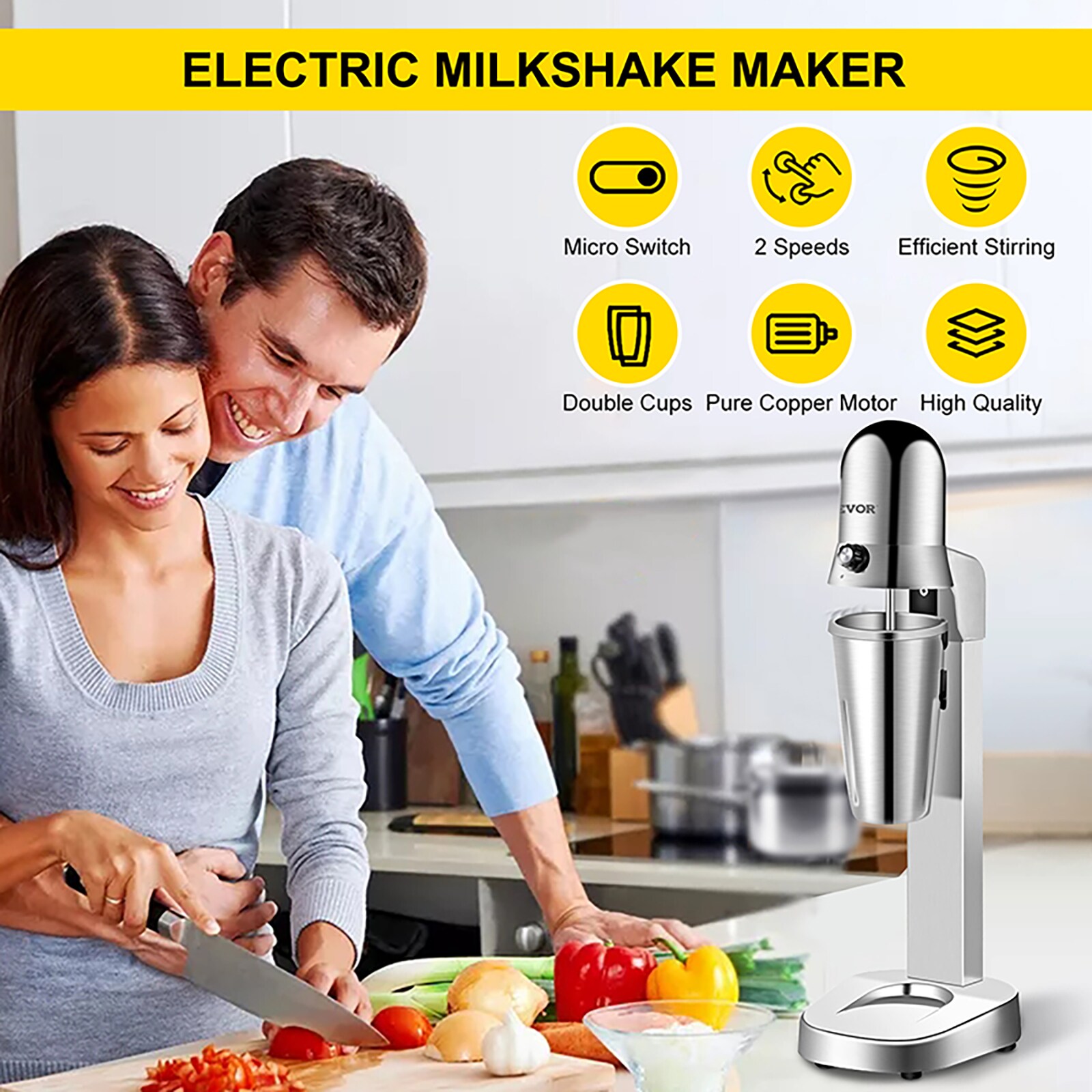 MS-2 Commercial Milk Shake Maker Blender Milkshake Drink Mixer Machine 110V