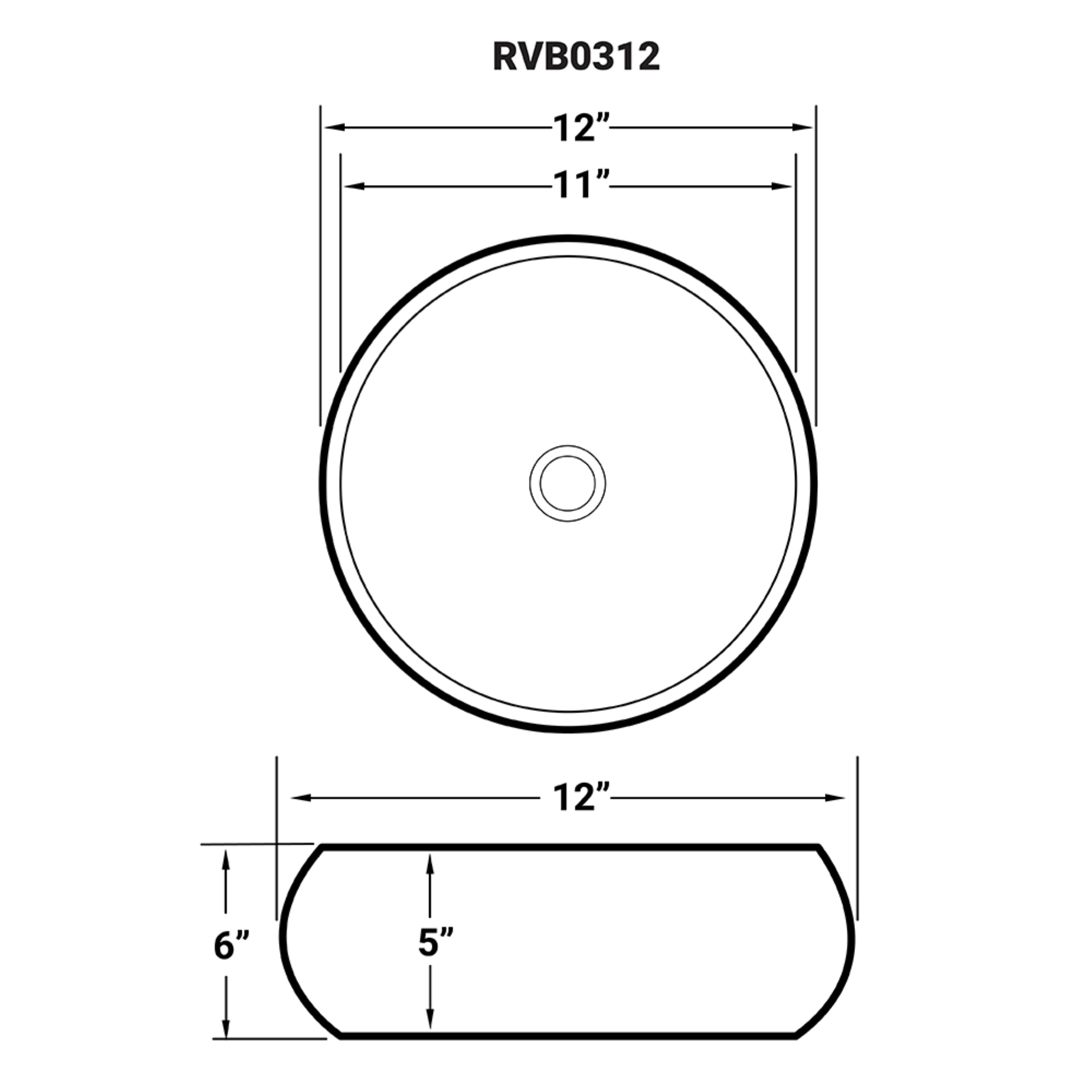 Ruvati RVB0312 Bath-Sink - View #8