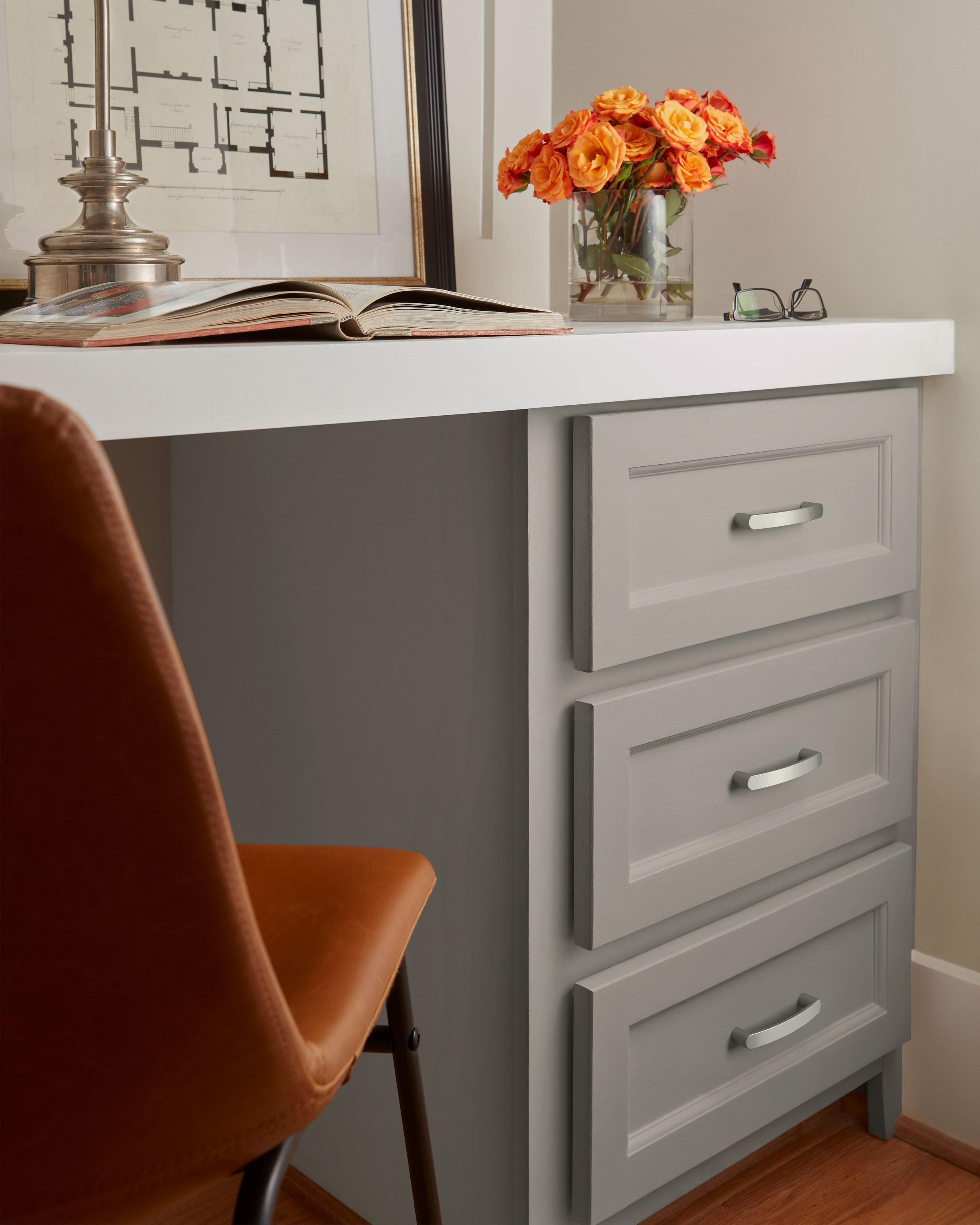 Amerock Rift 3-3/4 inch (96mm) Center-to-Center Satin Nickel Cabinet Pull