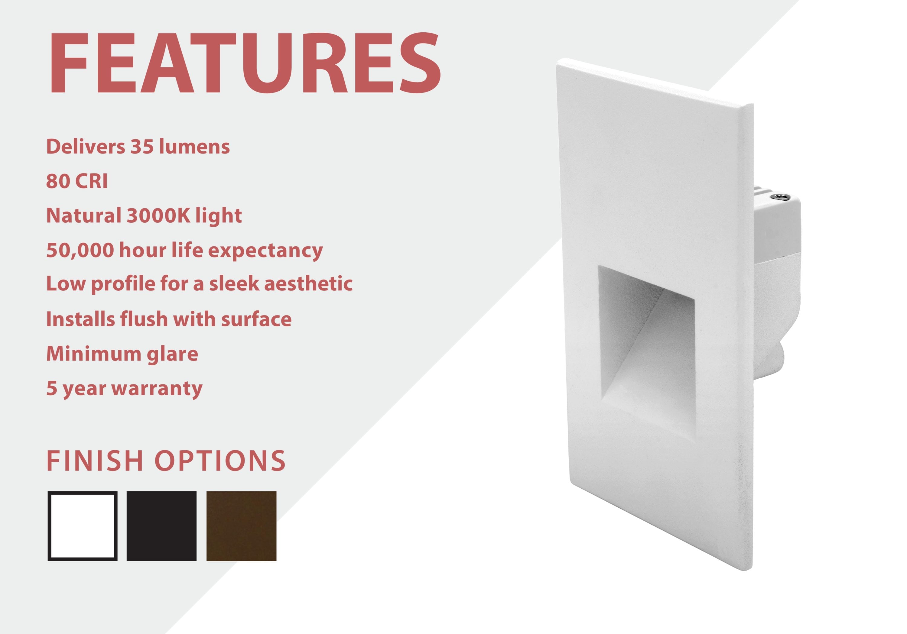 White Matte Aluminum LED Pathway Step Light